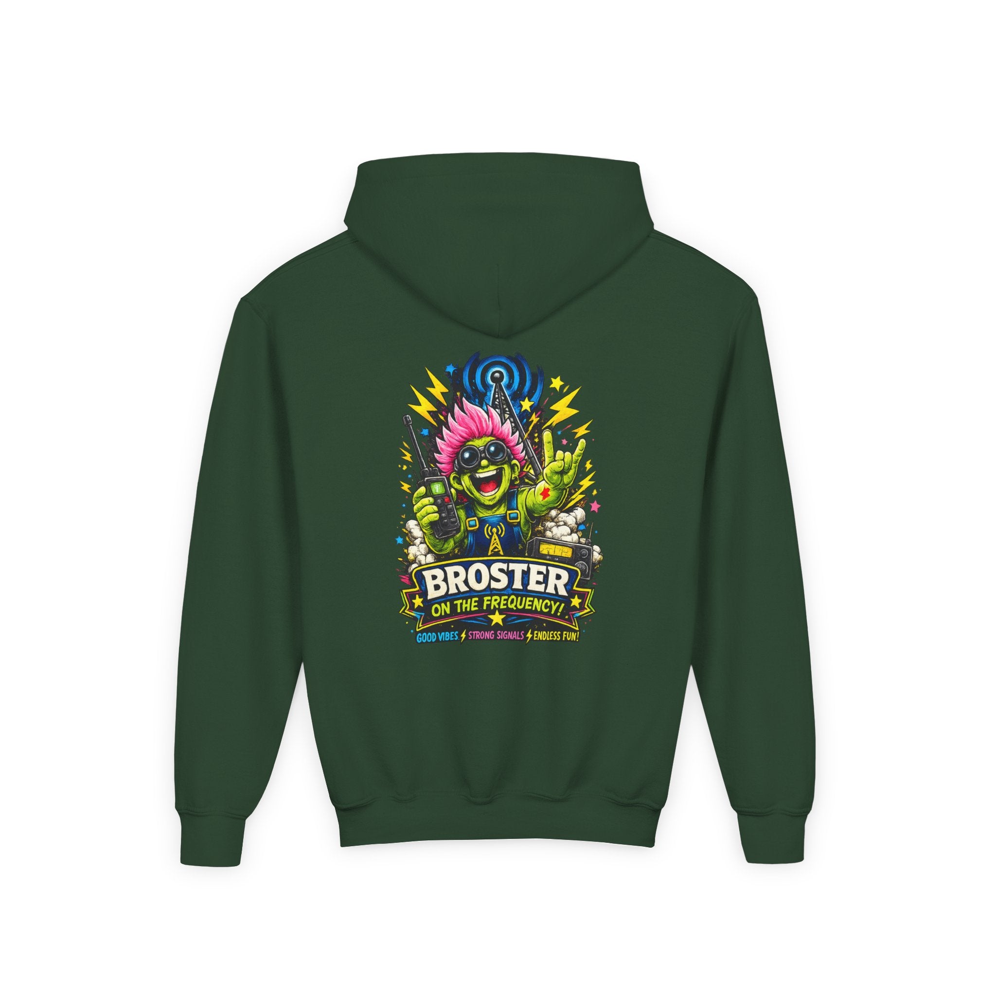 'Broster On The Frequency' Youth Hoodie