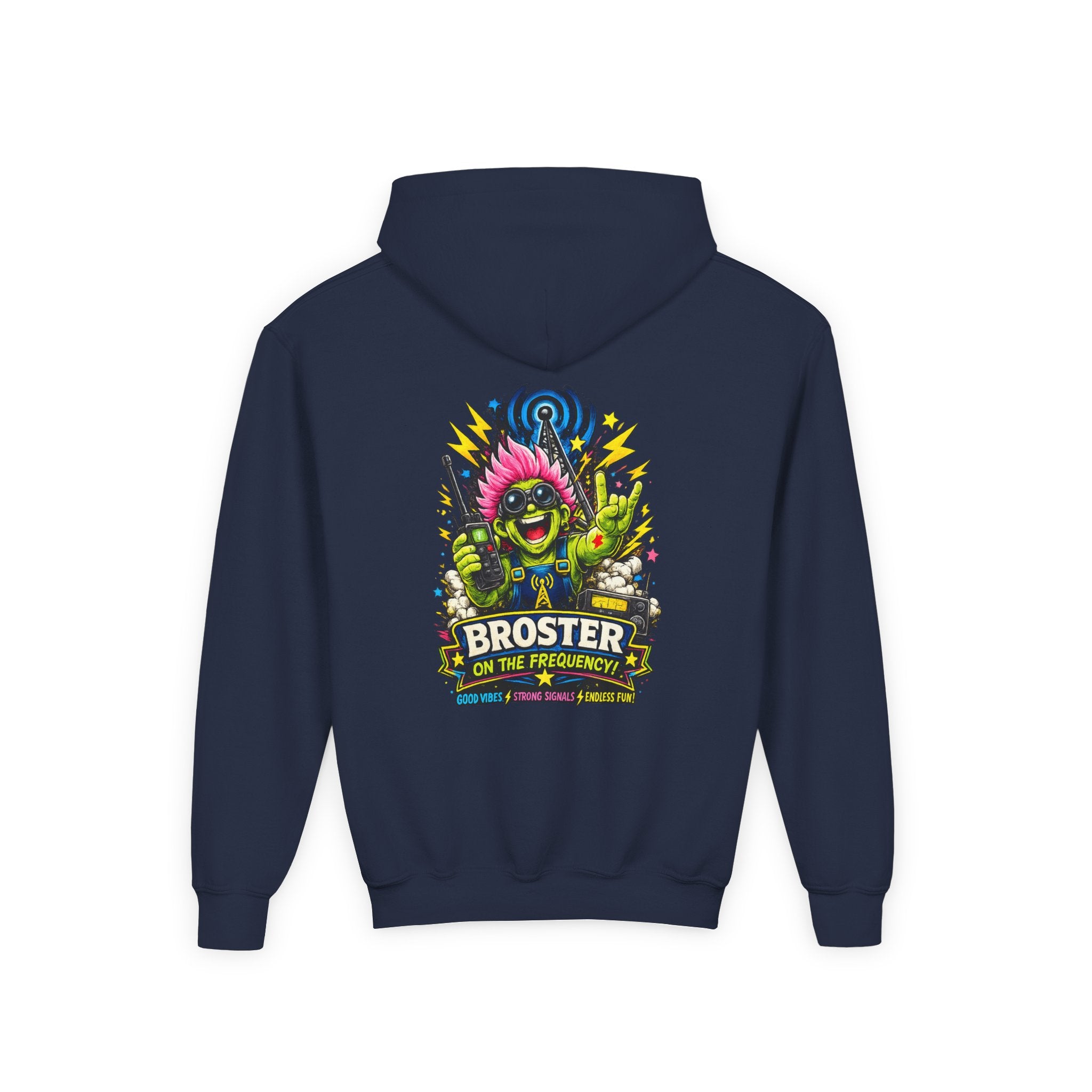 'Broster On The Frequency' Youth Hoodie