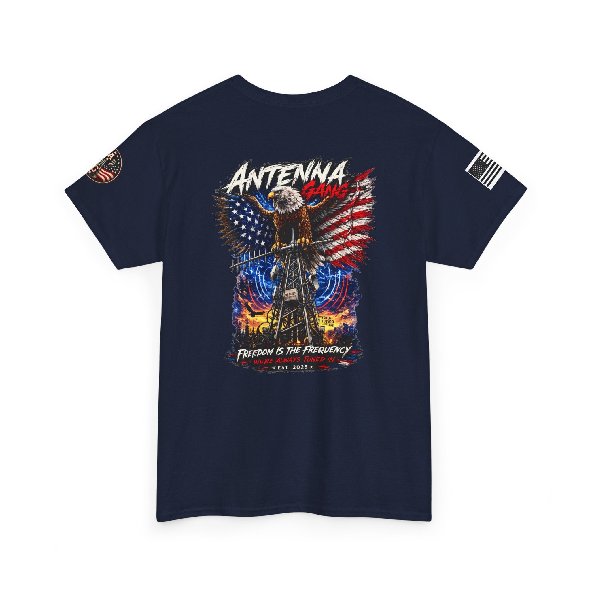Antenna Gang Eagle & American Flag T-Shirt