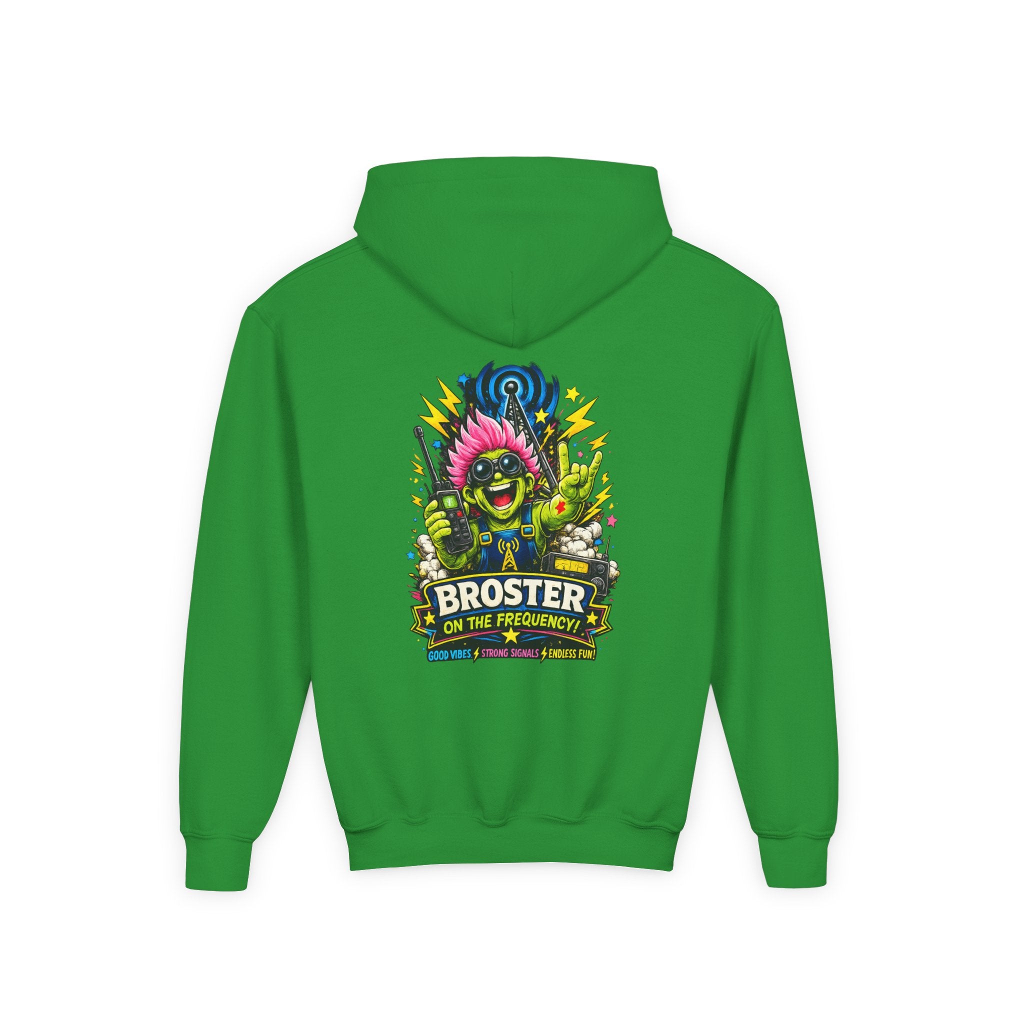 'Broster On The Frequency' Youth Hoodie