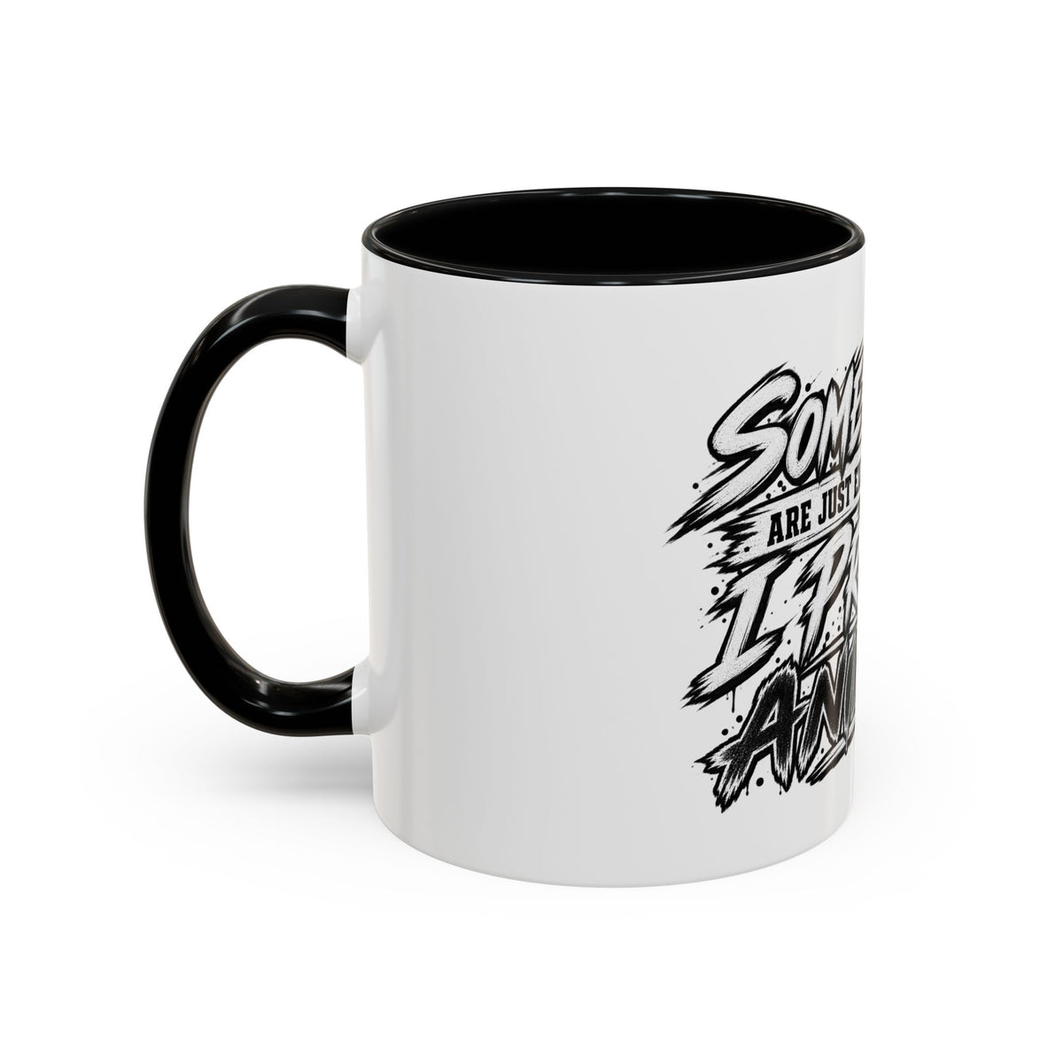 'I Prefer Animals' Accent Coffee Mug