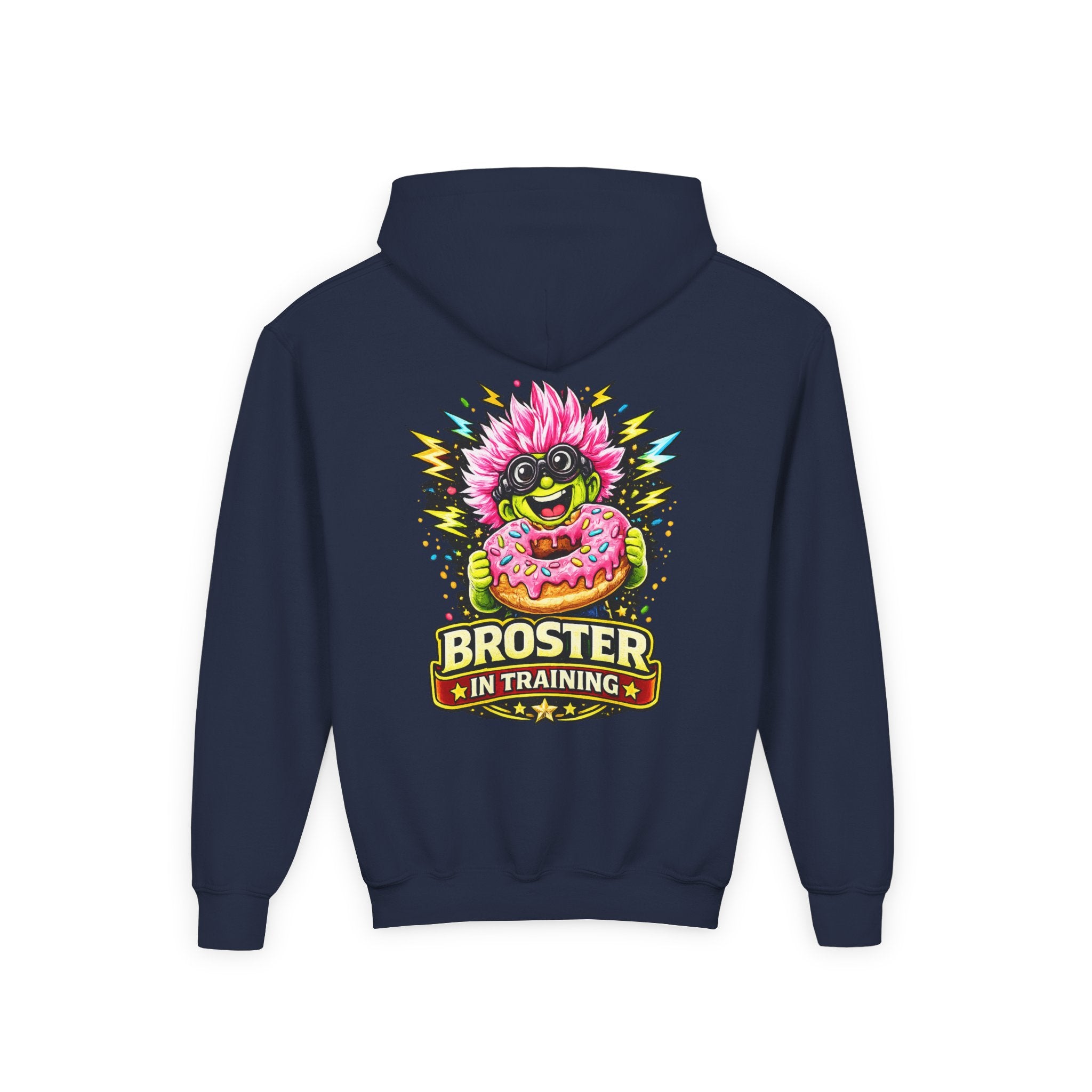 "Broster in Training" Colorful Donut Monster Youth Hoodie