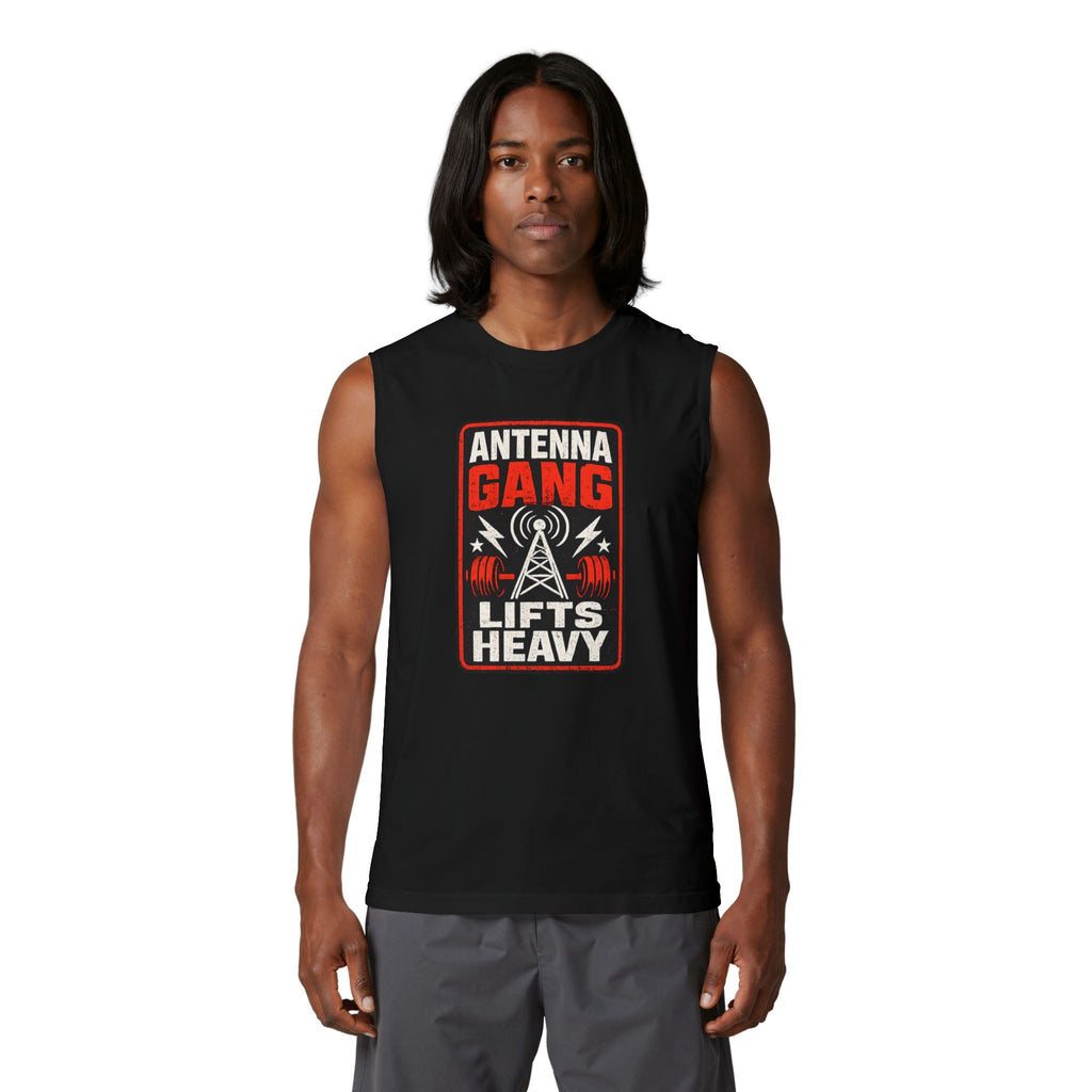 Antenna Gang 'Lifts Heavy' Radio Tower Muscle Shirt