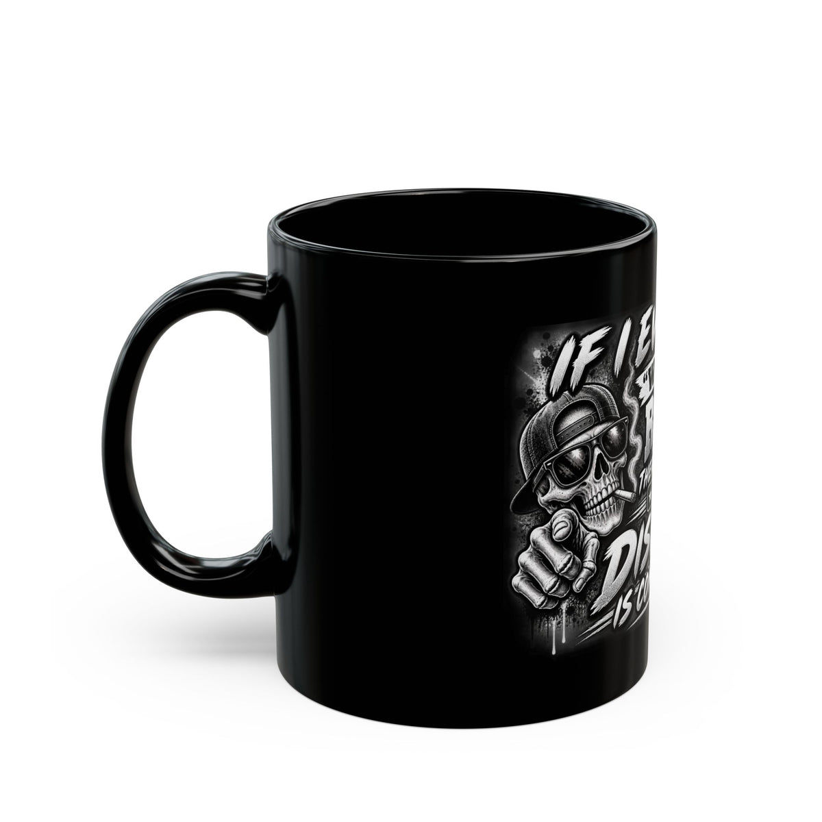 'With All Due Respect' Bold Skull Coffee Cup