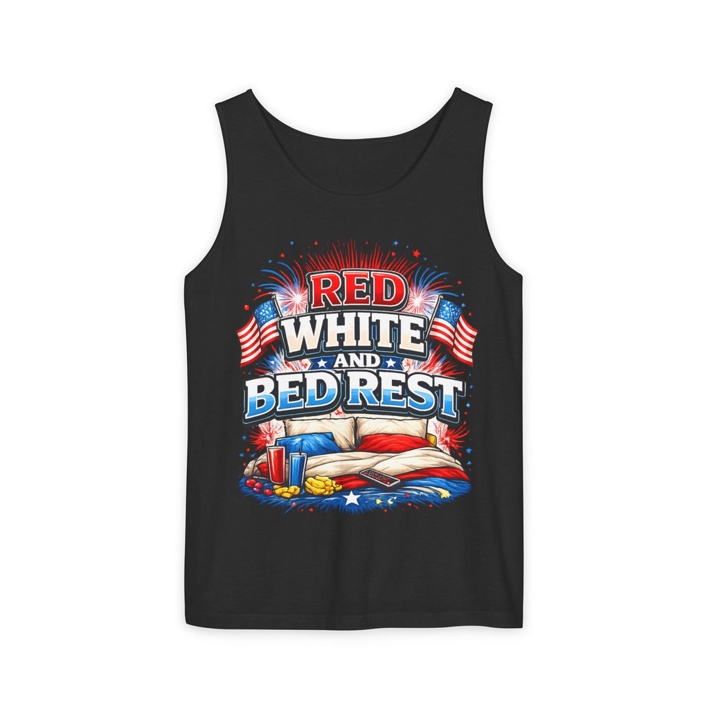 "Red White and Bed Rest" Tank Top