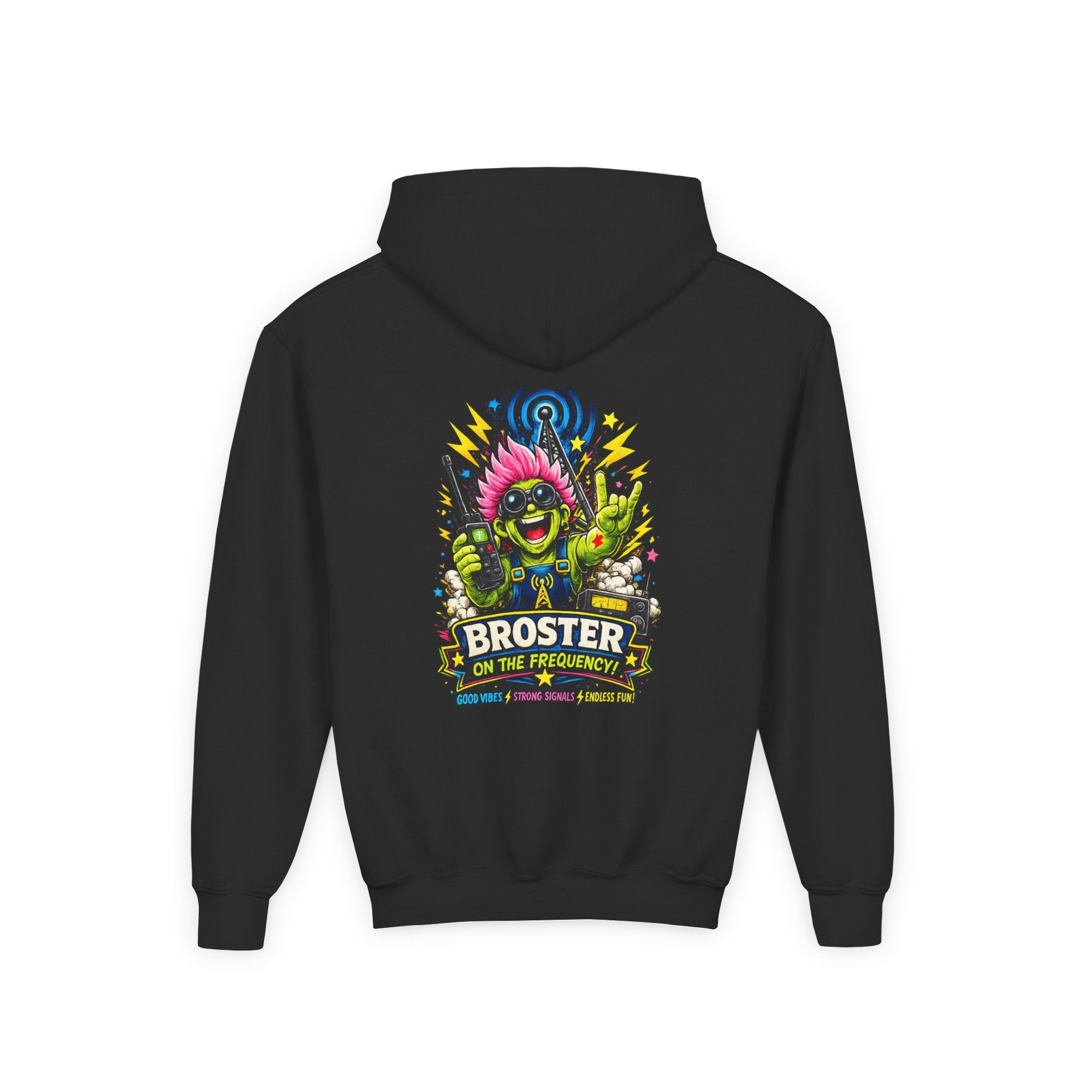 'Broster On The Frequency' Youth Hoodie