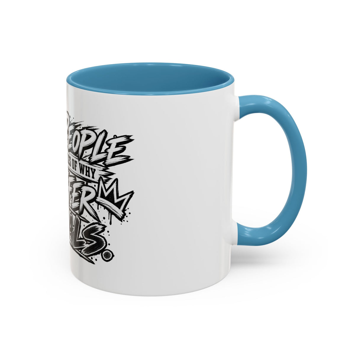 'I Prefer Animals' Accent Coffee Mug
