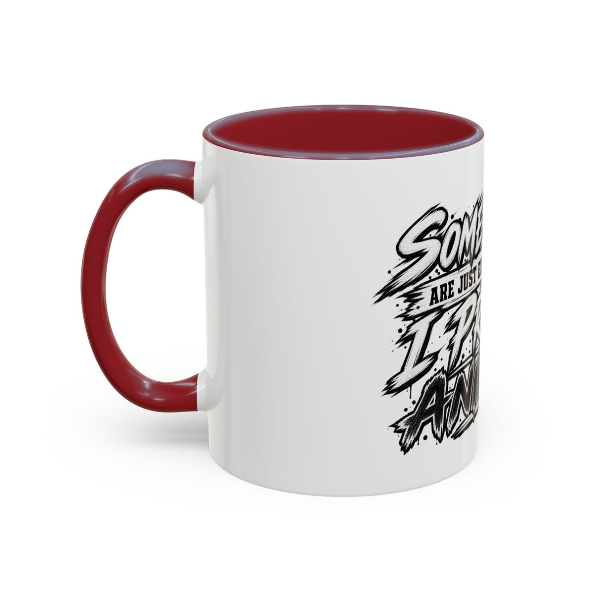 'I Prefer Animals' Accent Coffee Mug