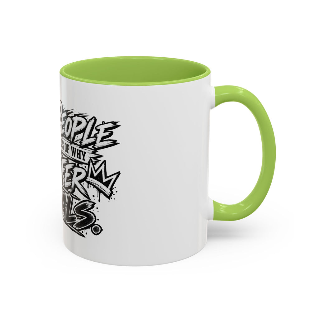 'I Prefer Animals' Accent Coffee Mug