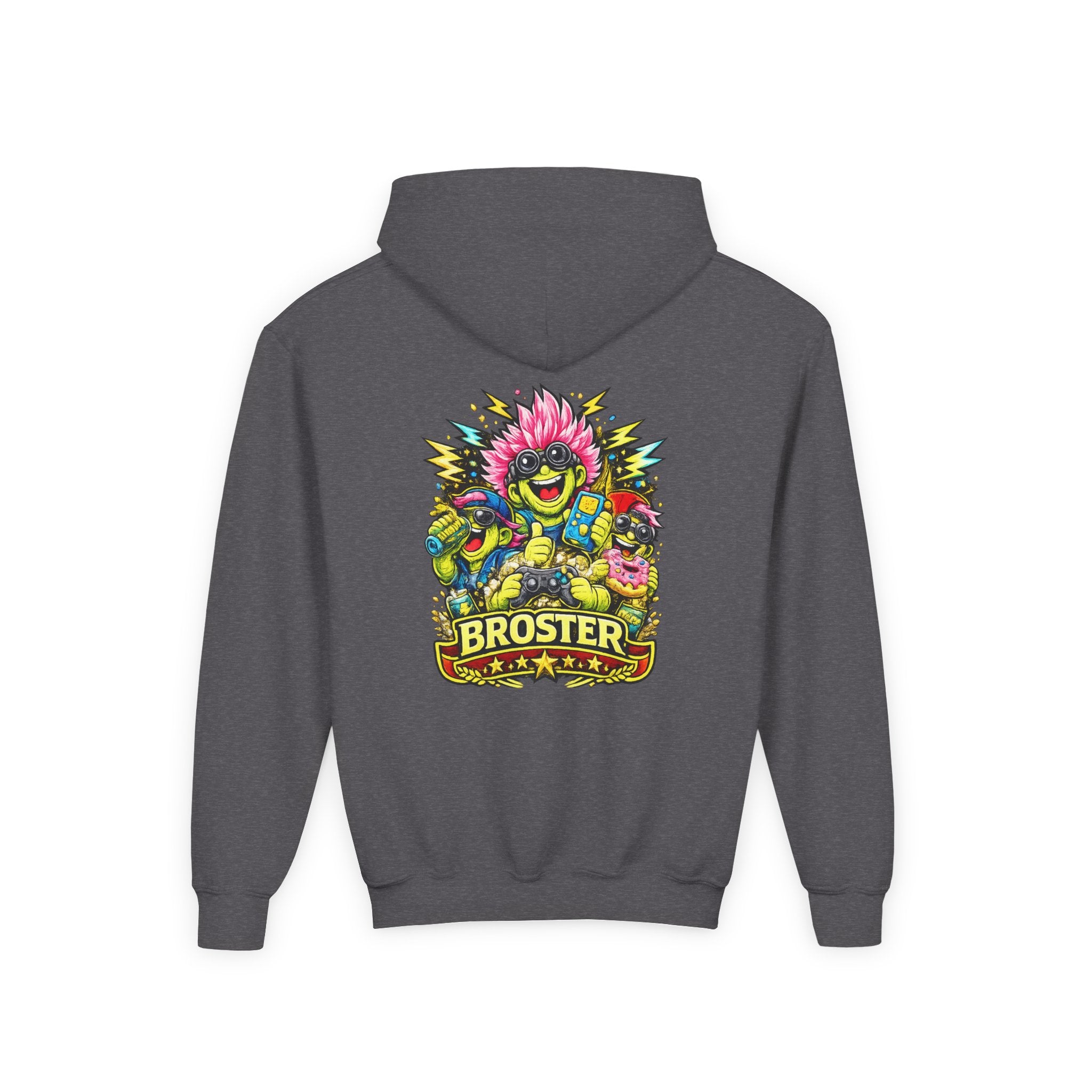 Colorful 'Broster' Monster Youth Hoodie