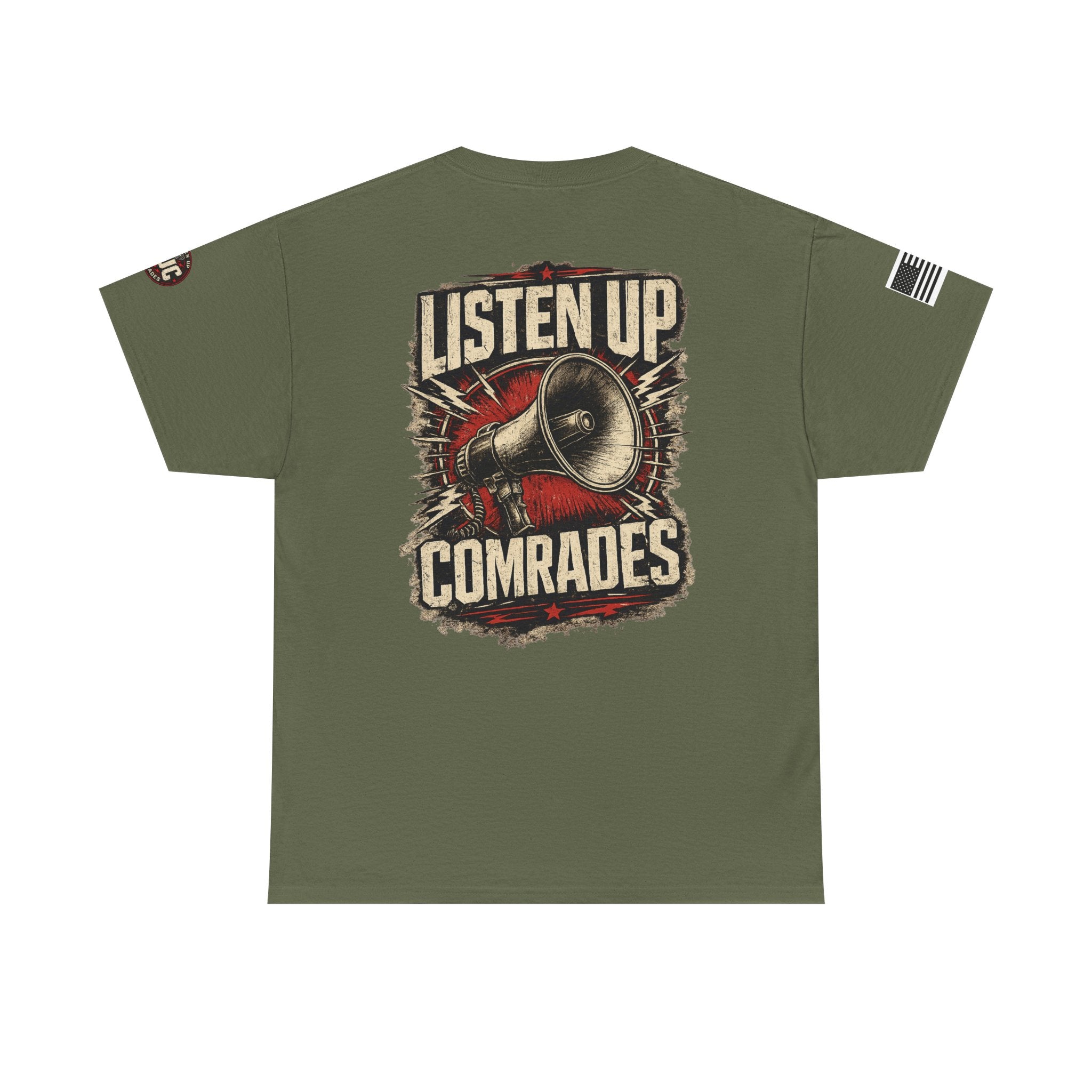 Listen Up Comrades Megaphone Graphic Tee