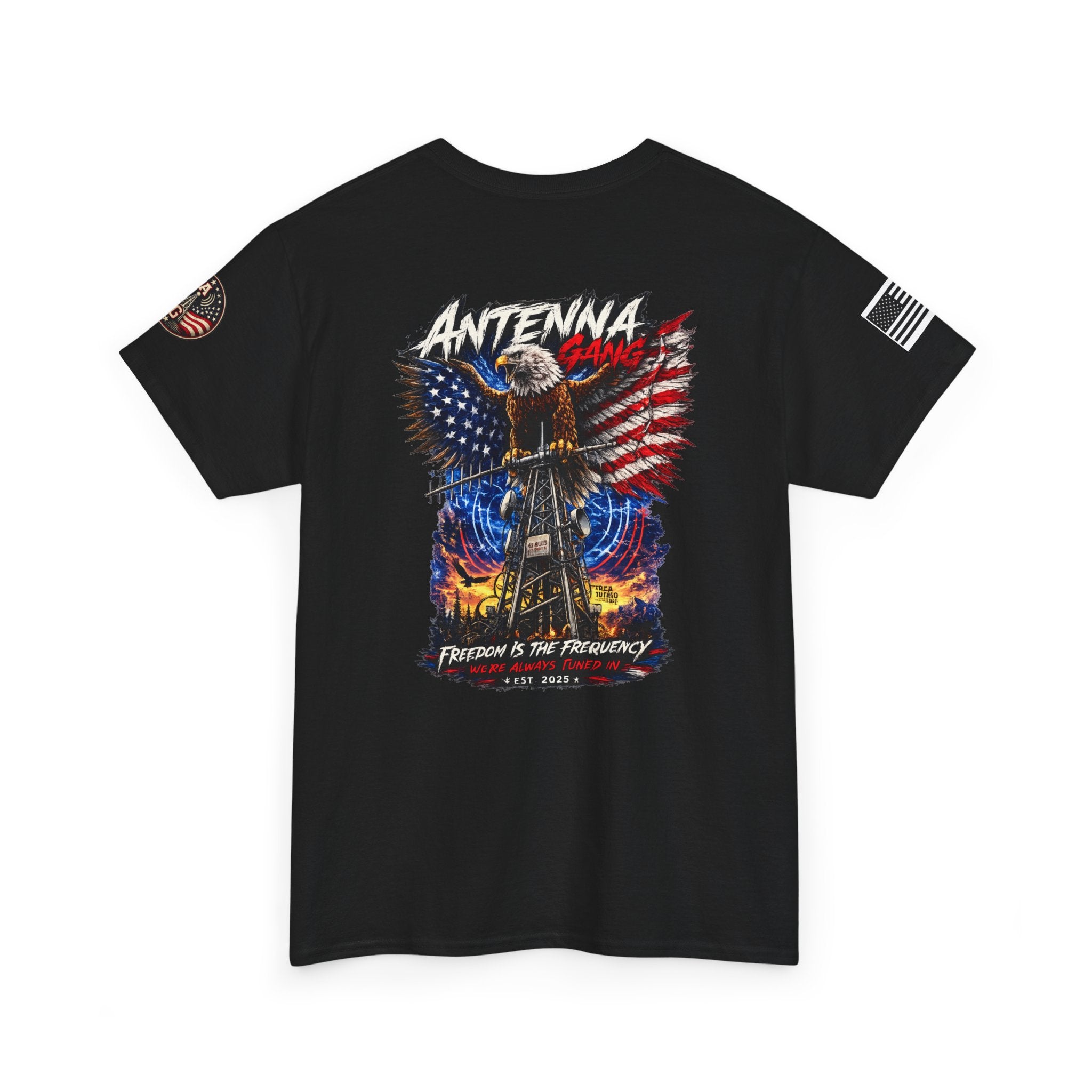 Antenna Gang Eagle & American Flag T-Shirt