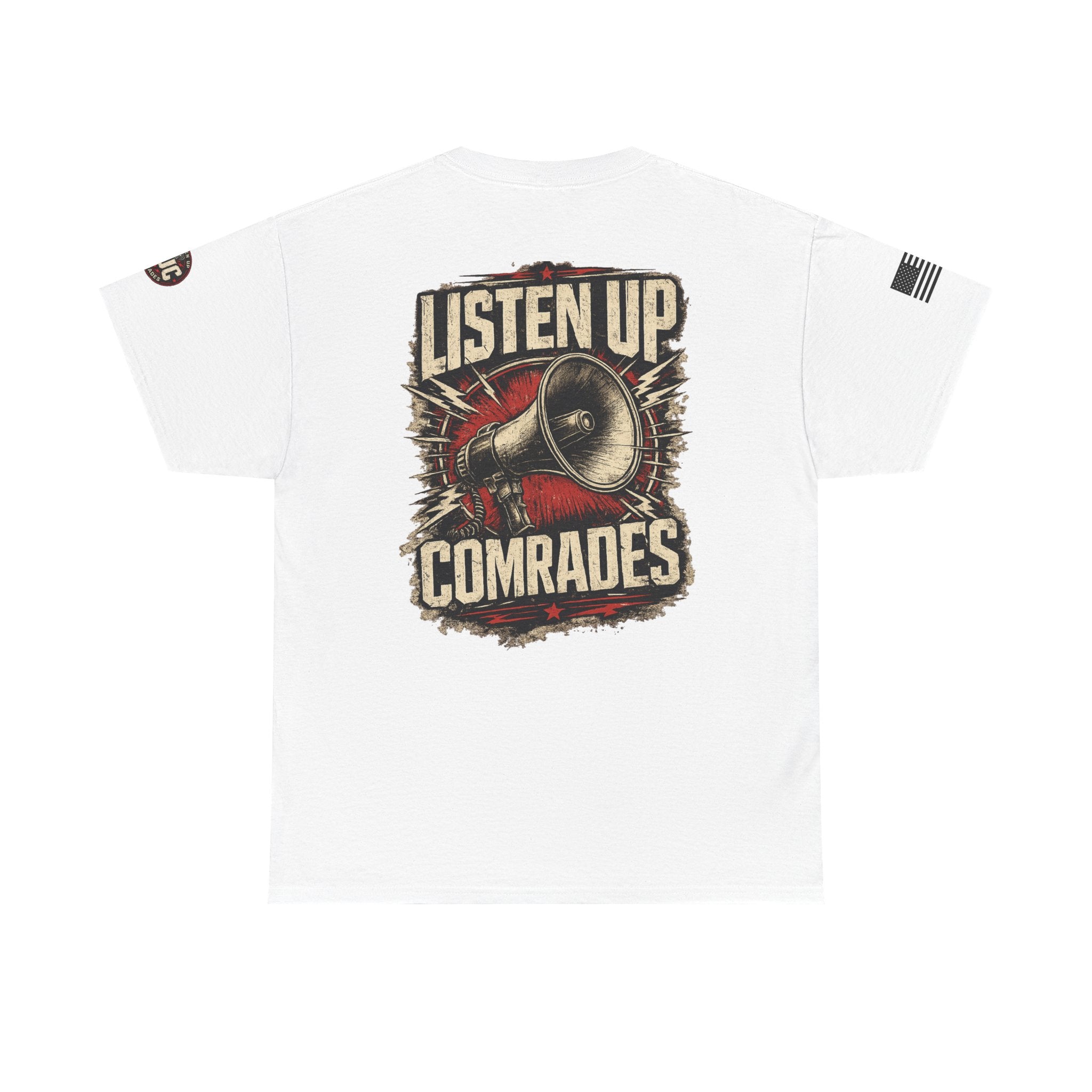 Listen Up Comrades Megaphone Graphic Tee