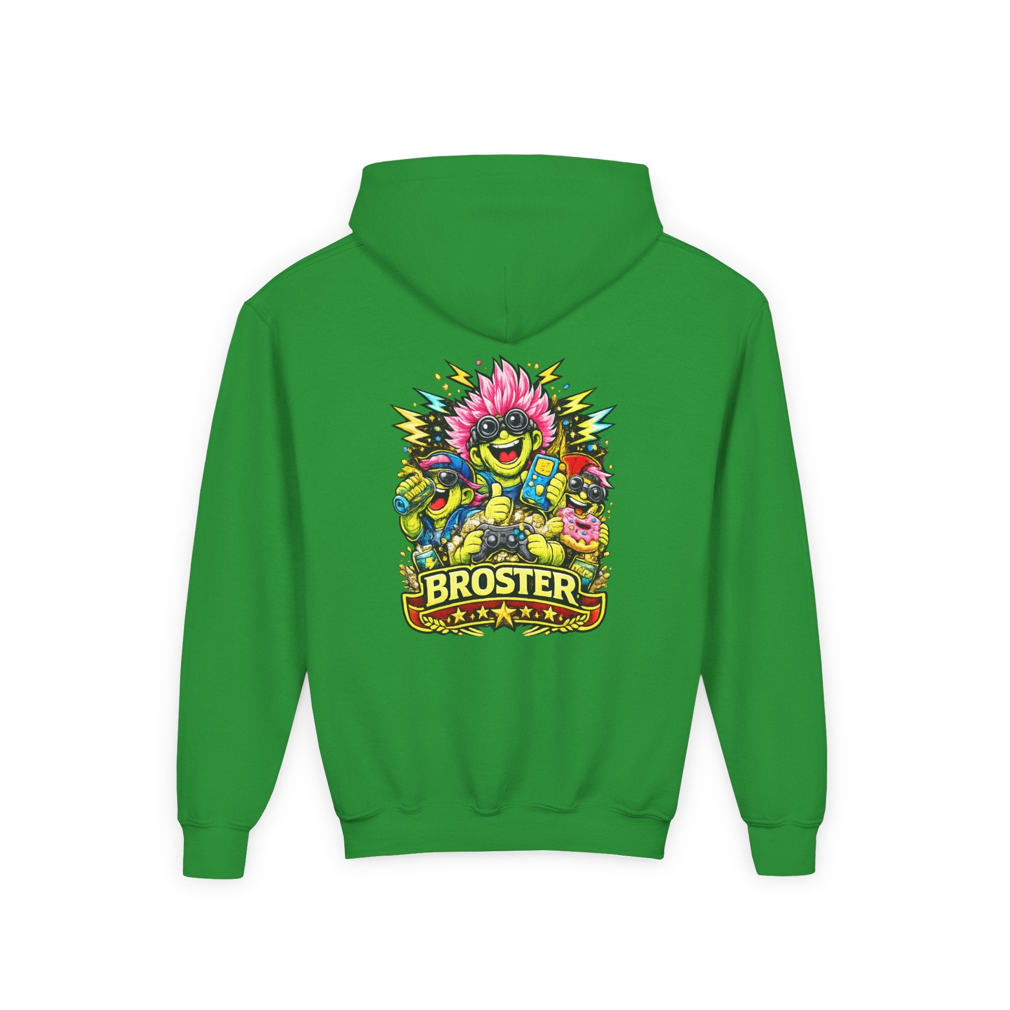 Colorful 'Broster' Monster Youth Hoodie