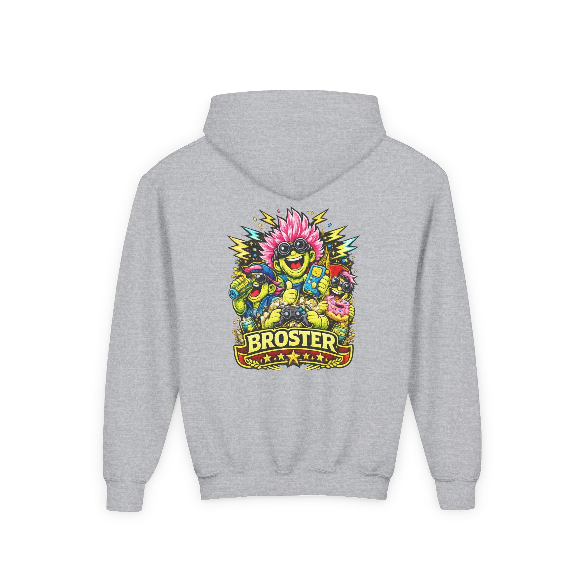 Colorful 'Broster' Monster Youth Hoodie