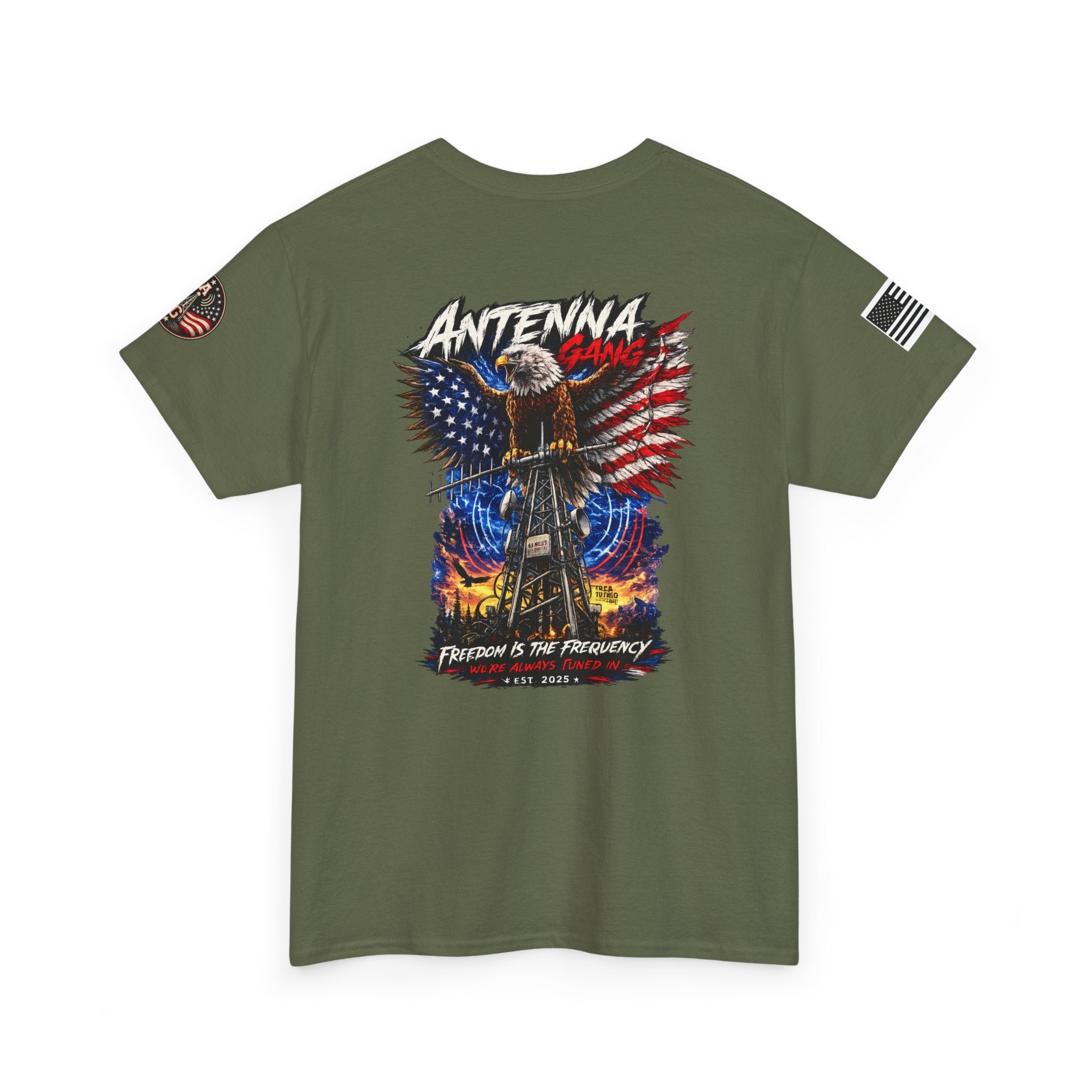 Antenna Gang Eagle & American Flag T-Shirt