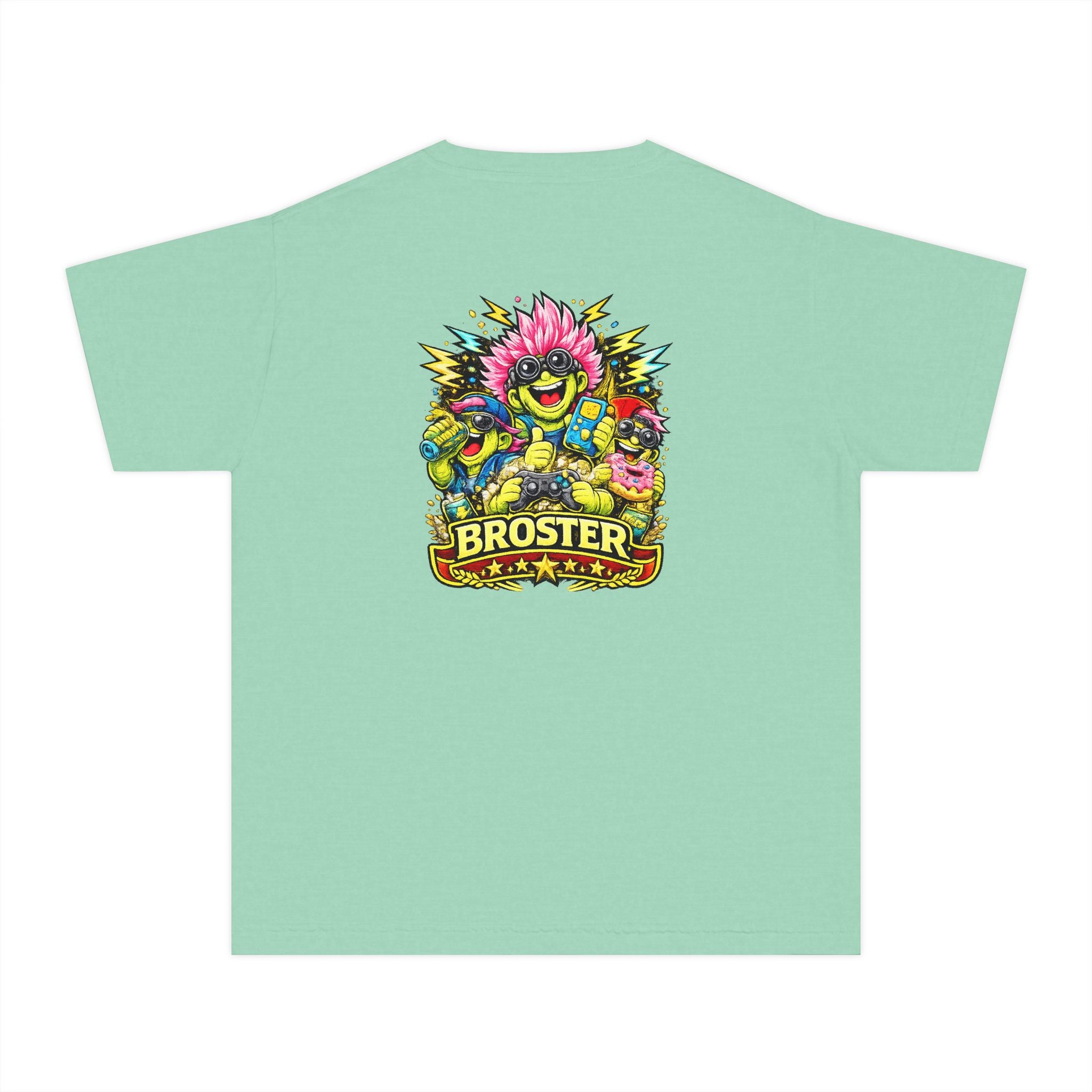 Colorful Cartoon Monster "Broster" Youth T-Shirt