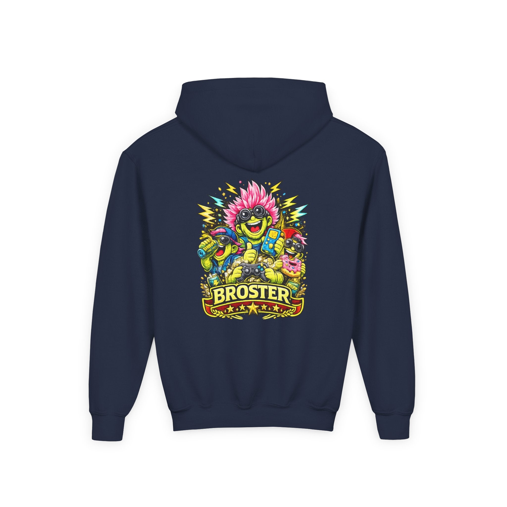 Colorful 'Broster' Monster Youth Hoodie