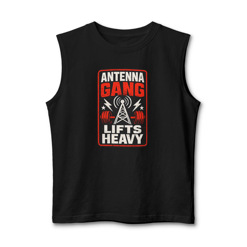 Antenna Gang 'Lifts Heavy' Radio Tower Muscle Shirt
