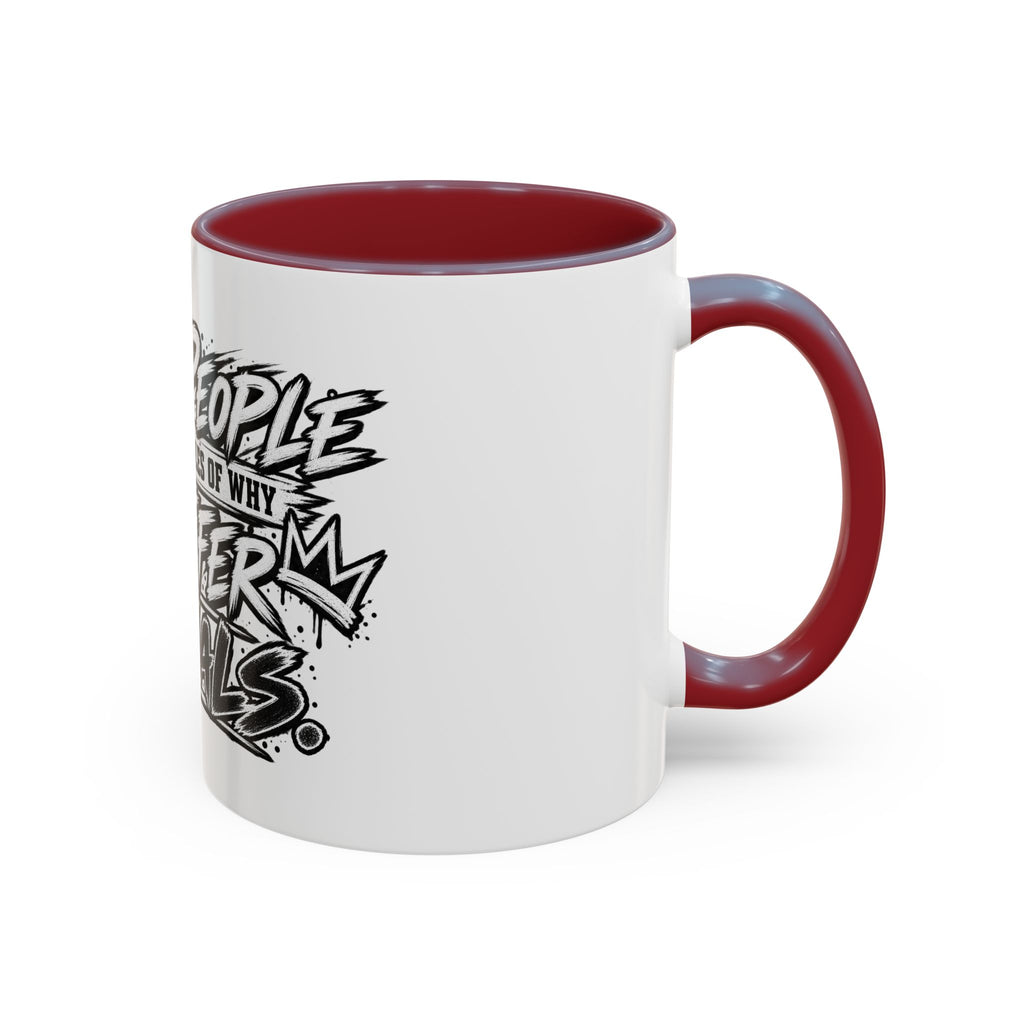 'I Prefer Animals' Accent Coffee Mug