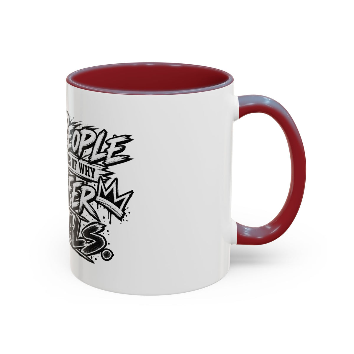 'I Prefer Animals' Accent Coffee Mug