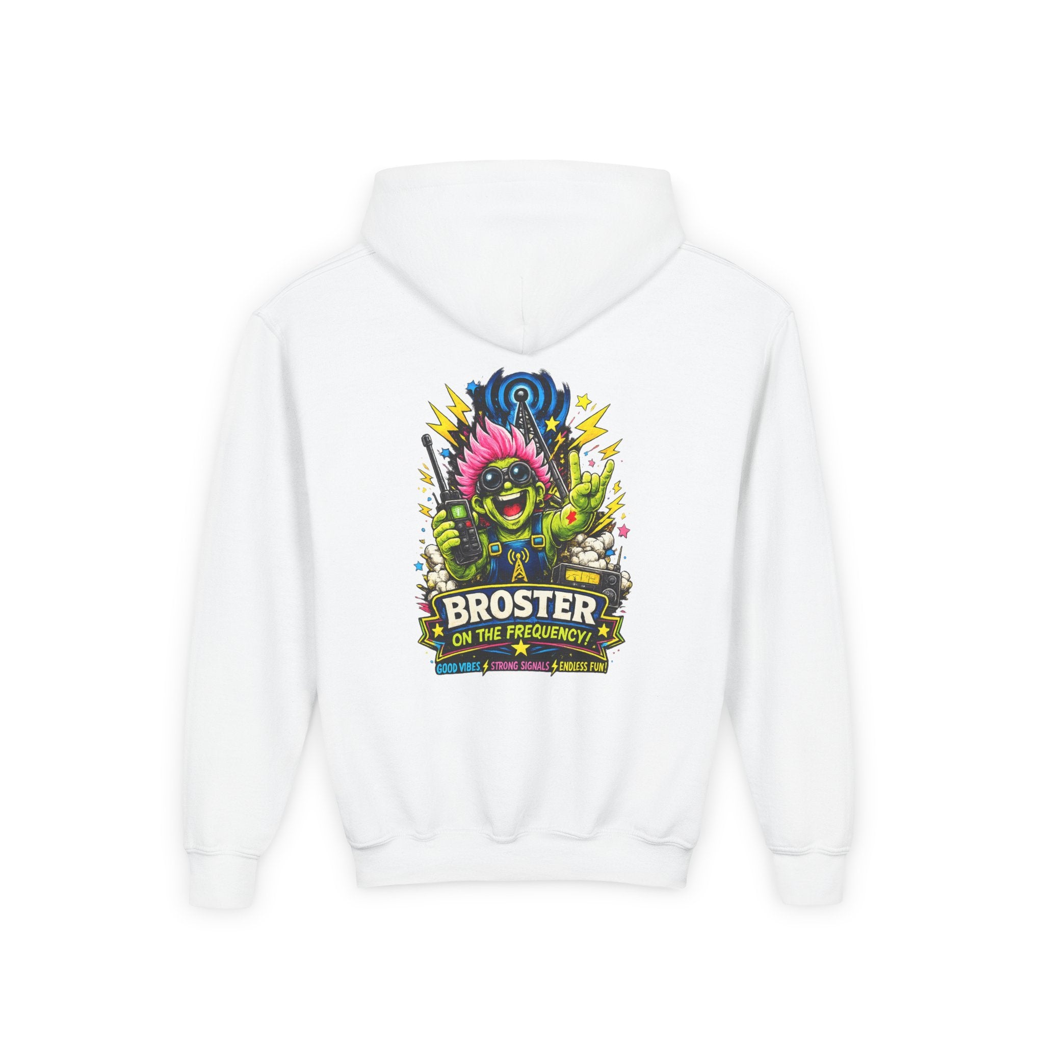 'Broster On The Frequency' Youth Hoodie