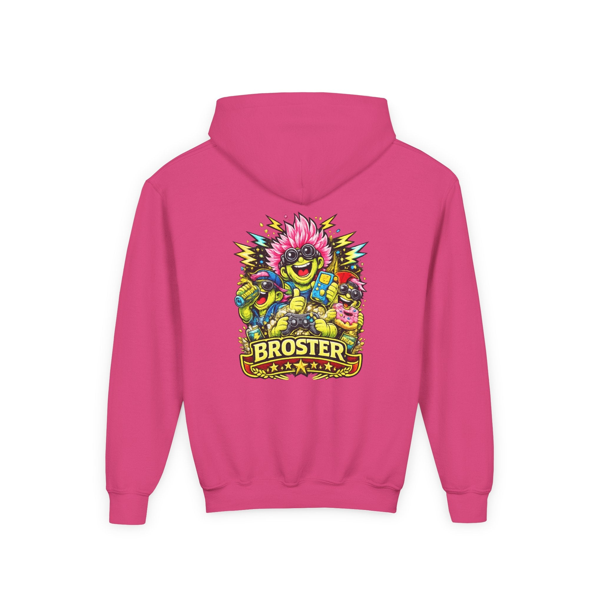 Colorful 'Broster' Monster Youth Hoodie