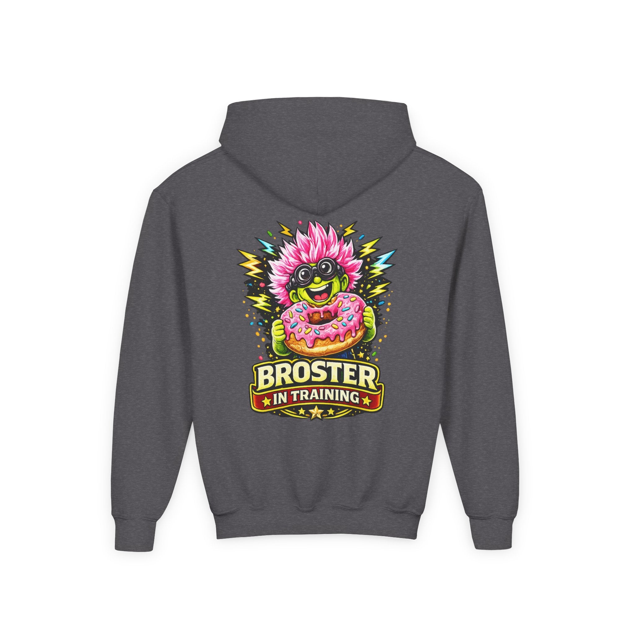 "Broster in Training" Colorful Donut Monster Youth Hoodie