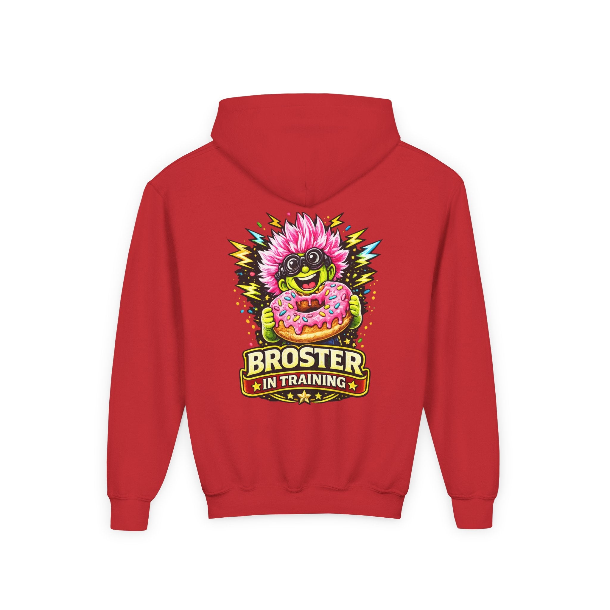 "Broster in Training" Colorful Donut Monster Youth Hoodie