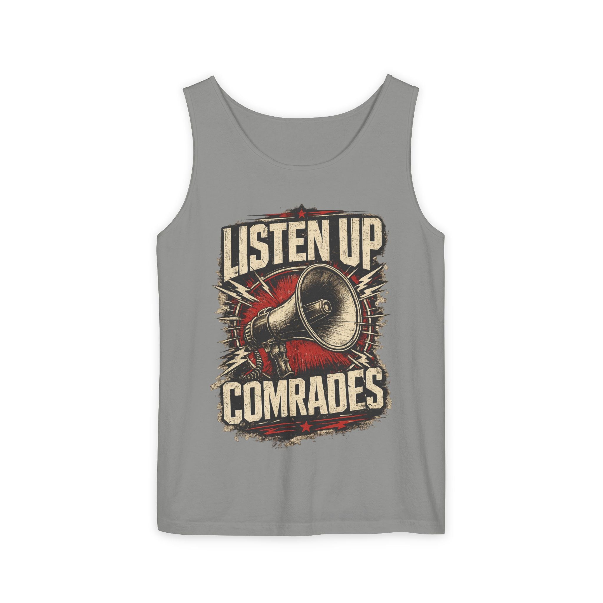 Listen Up Comrades Vintage Megaphone Tank Top