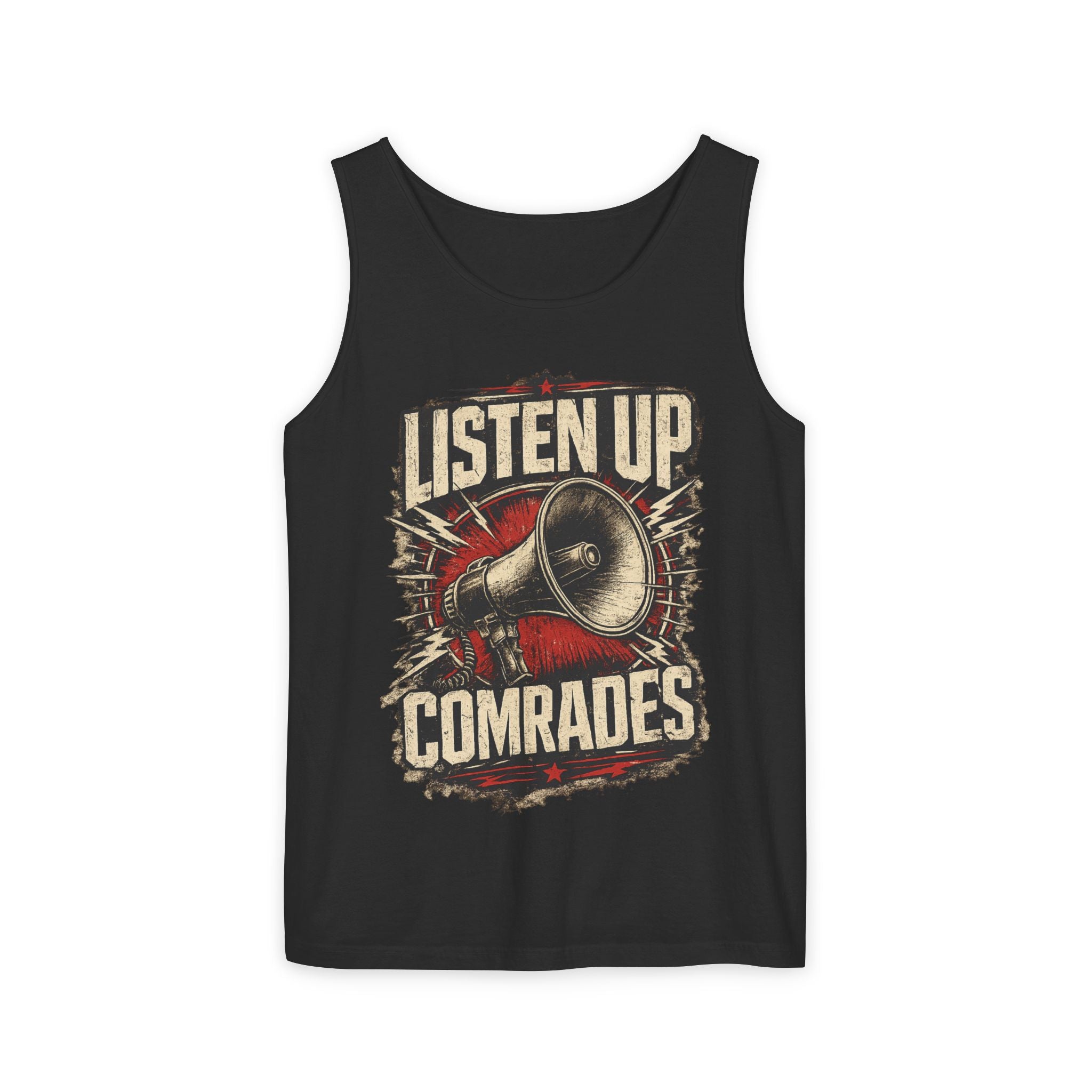 Listen Up Comrades Vintage Megaphone Tank Top