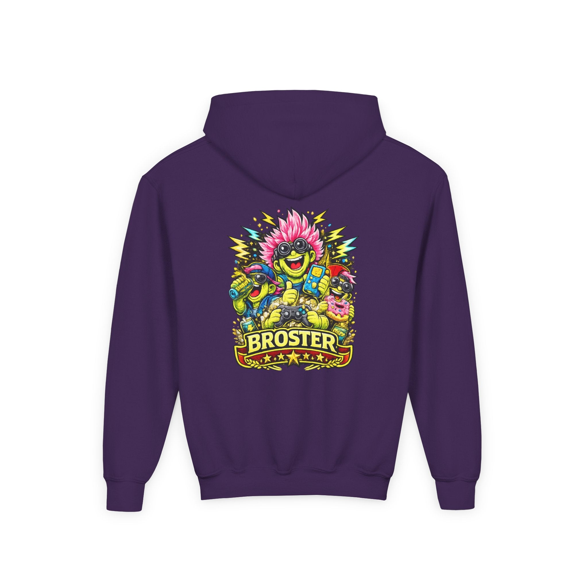 Colorful 'Broster' Monster Youth Hoodie