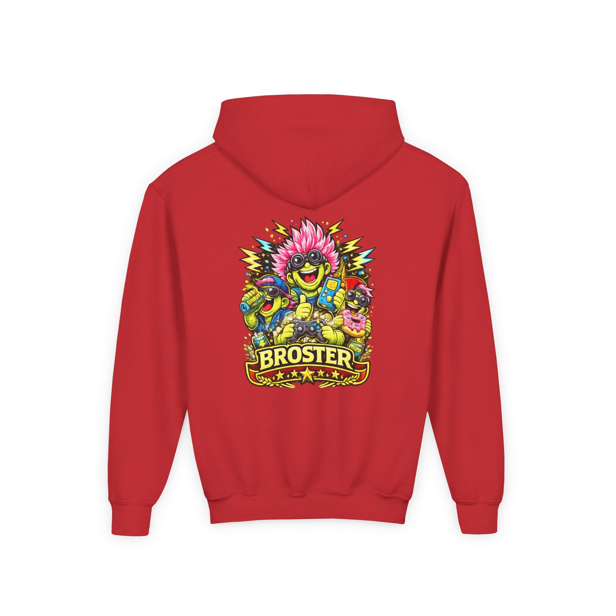 Colorful 'Broster' Monster Youth Hoodie