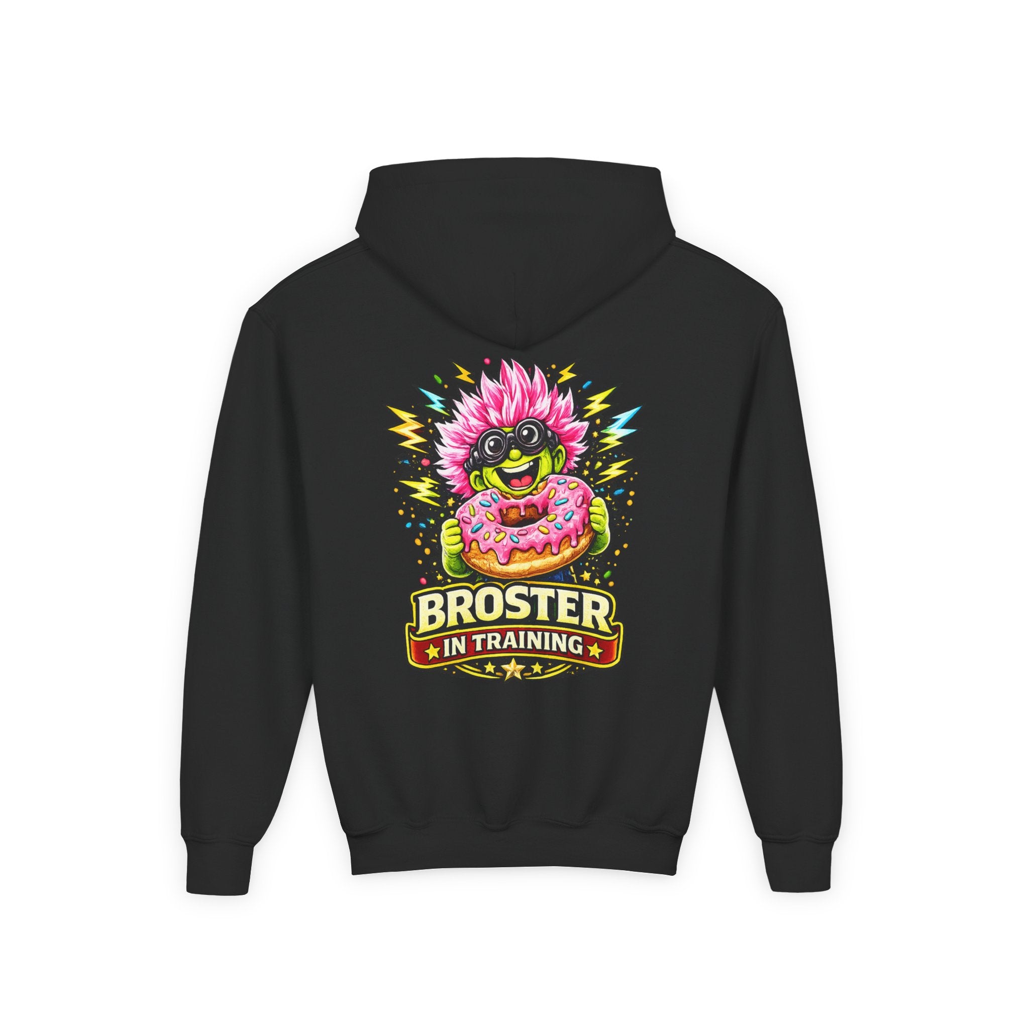 "Broster in Training" Colorful Donut Monster Youth Hoodie