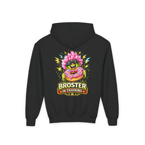 "Broster in Training" Colorful Donut Monster Youth Hoodie
