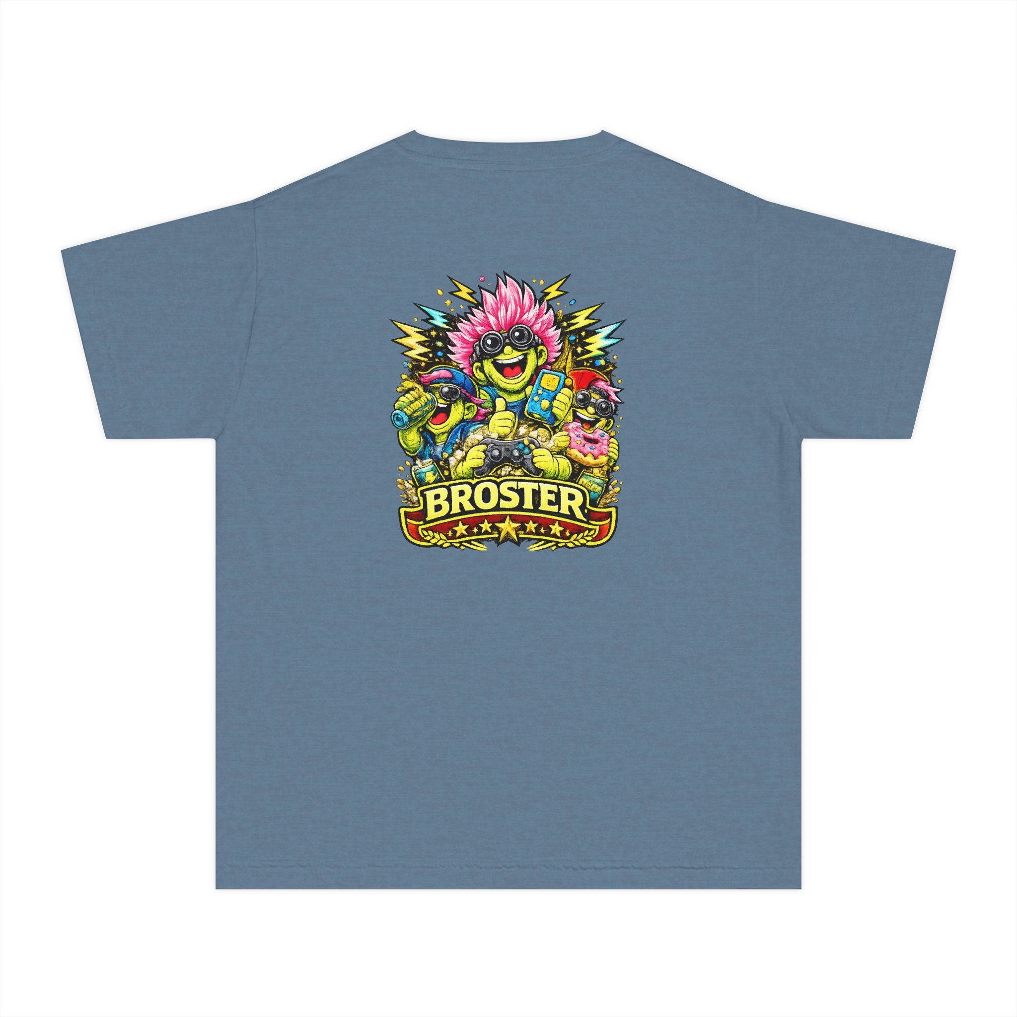 Colorful Cartoon Monster "Broster" Youth T-Shirt