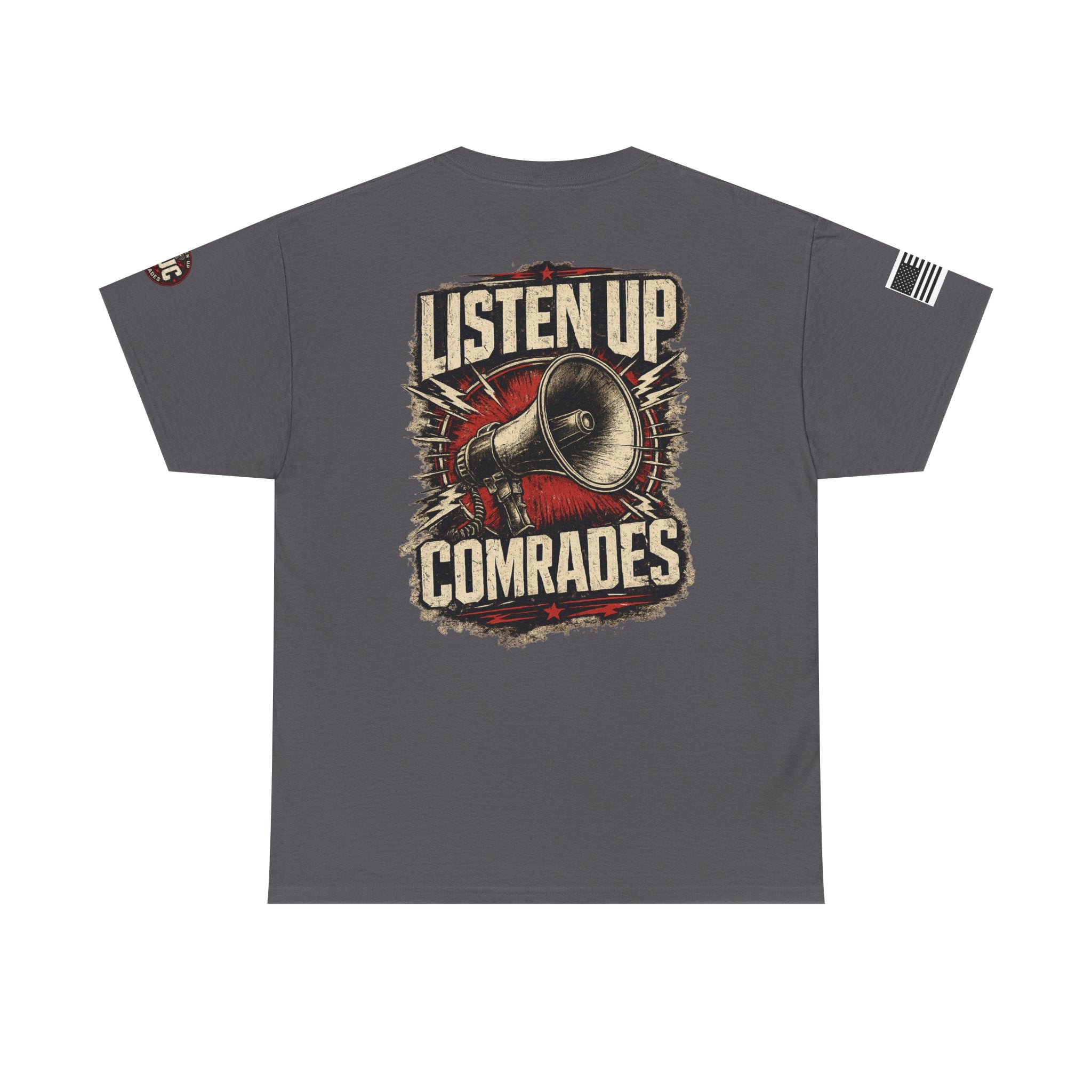 Listen Up Comrades Megaphone Graphic Tee