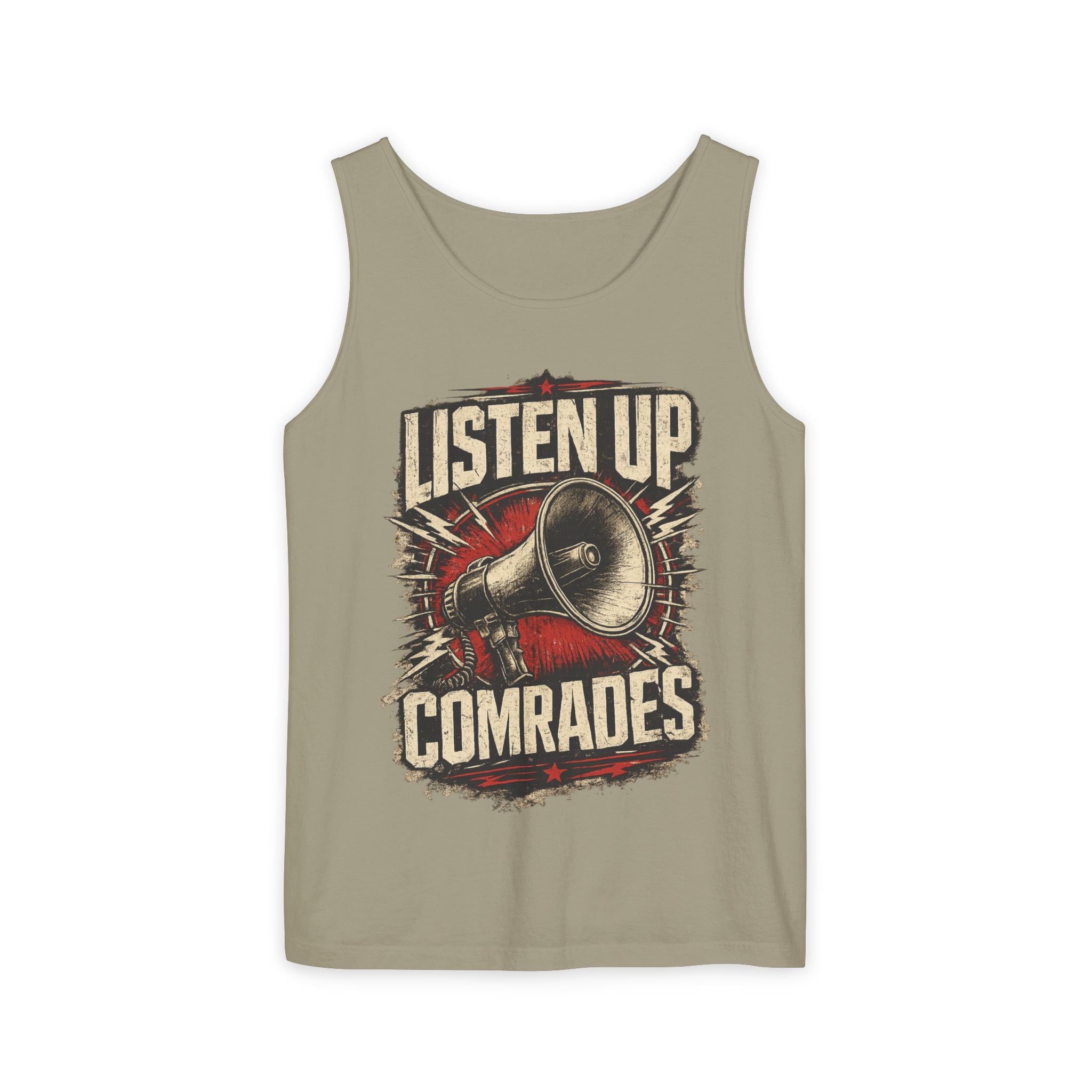Listen Up Comrades Vintage Megaphone Tank Top