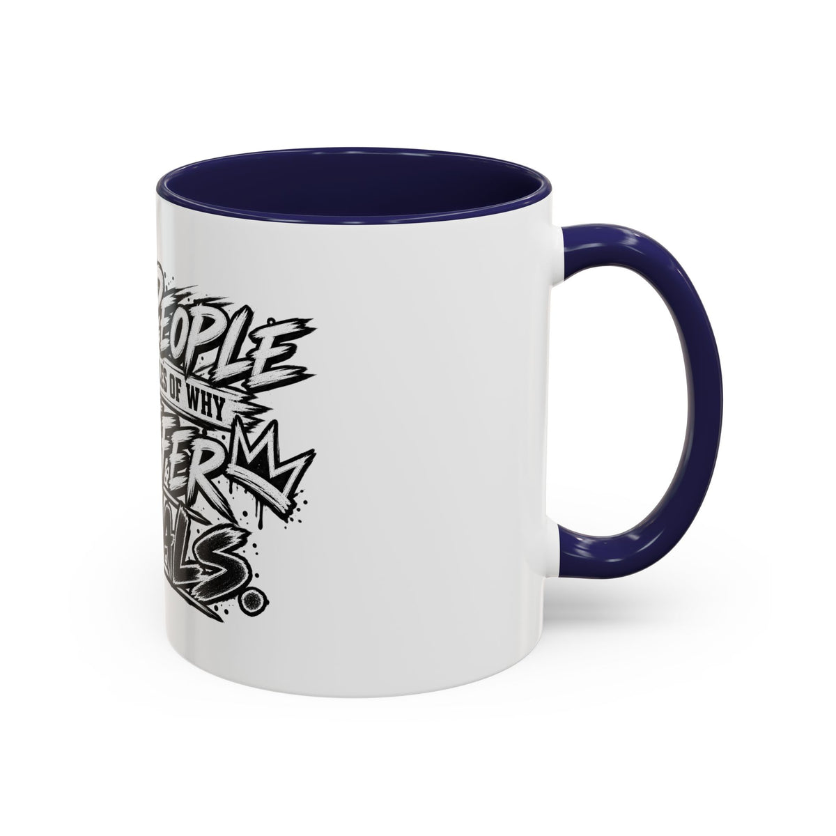'I Prefer Animals' Accent Coffee Mug