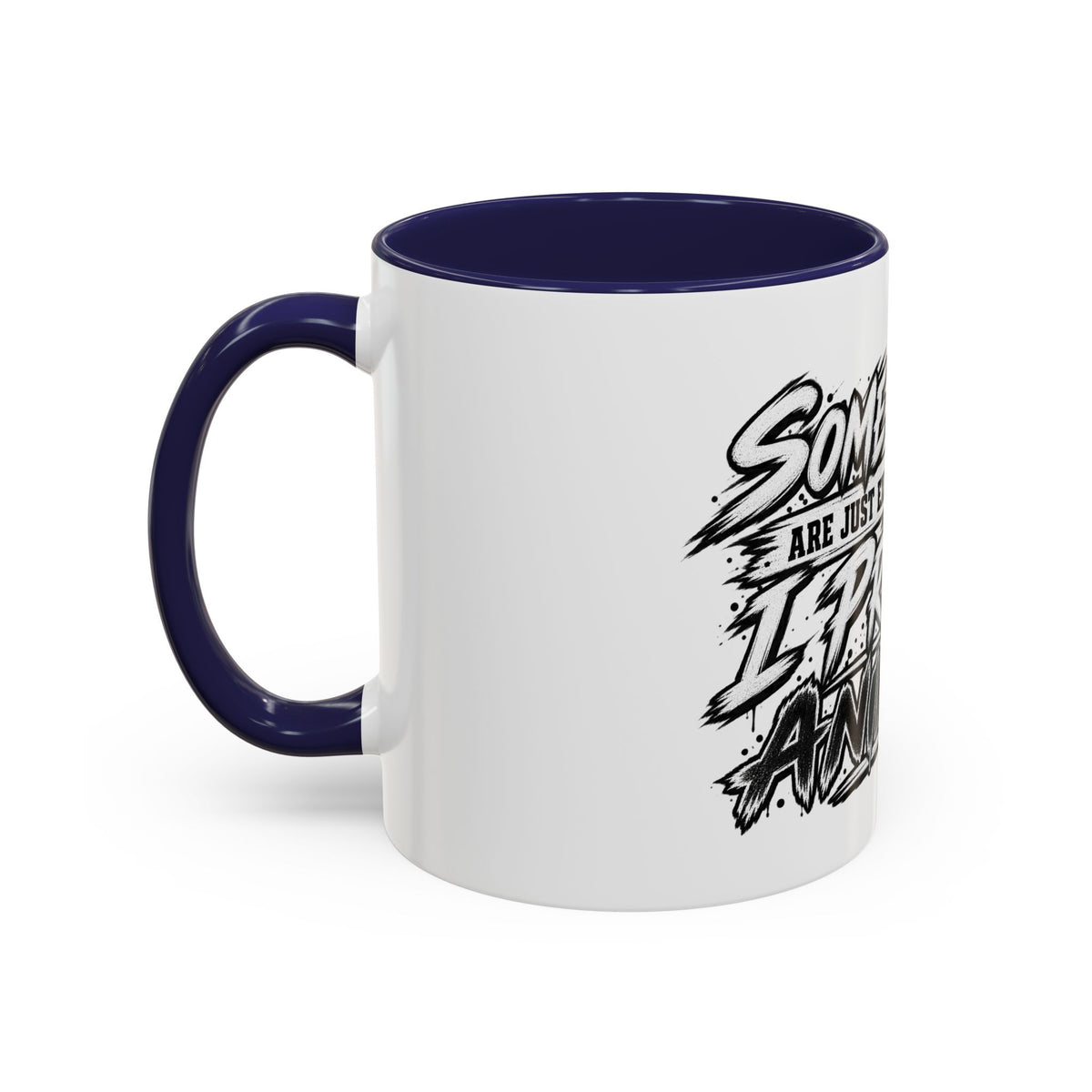 'I Prefer Animals' Accent Coffee Mug