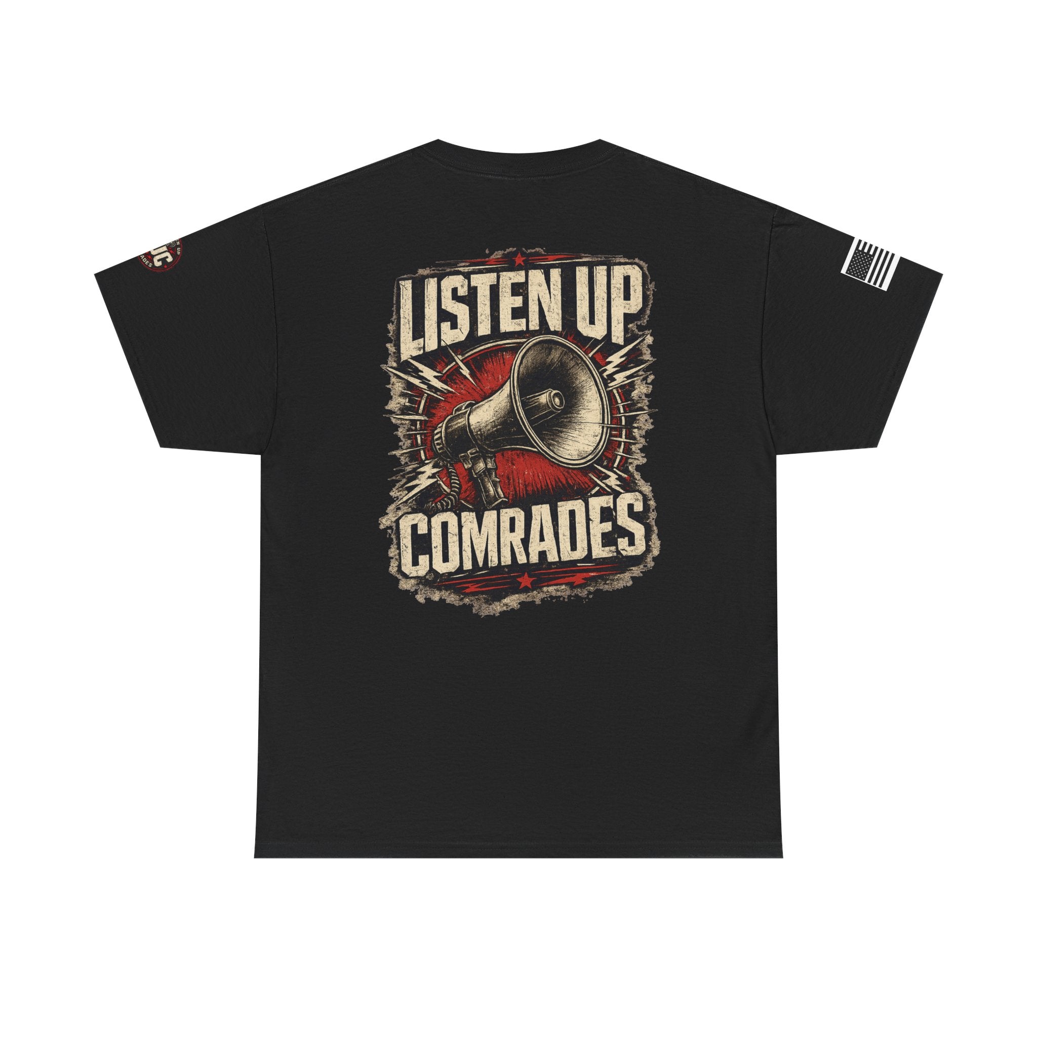 Listen Up Comrades Megaphone Graphic Tee