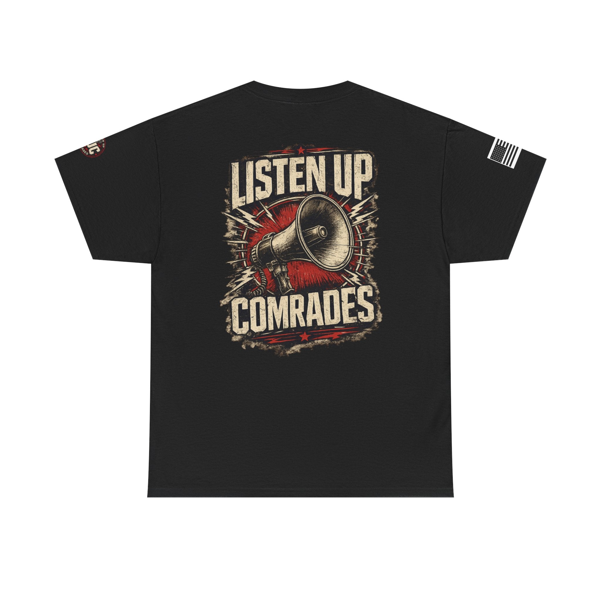Listen Up Comrades Megaphone Graphic Tee