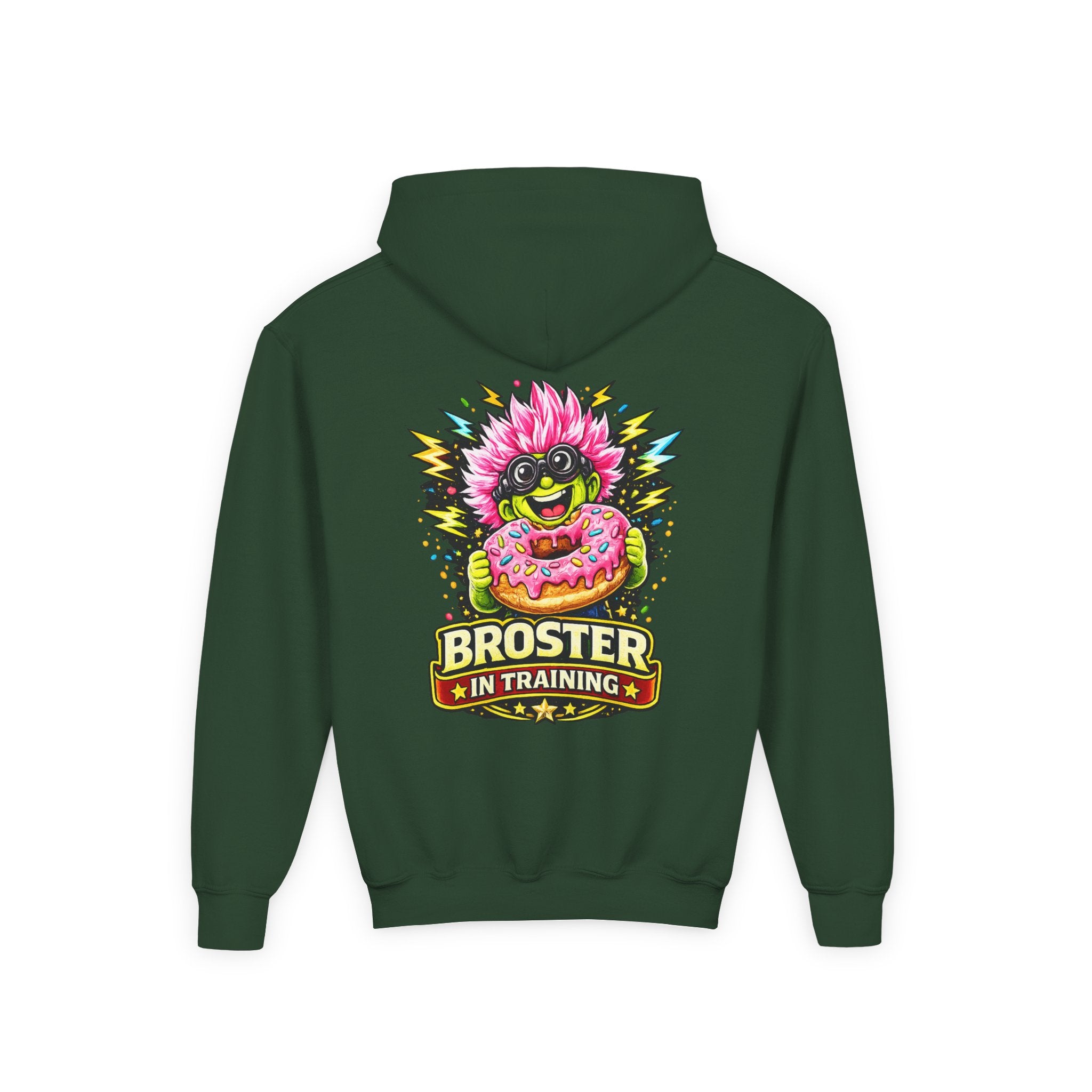 "Broster in Training" Colorful Donut Monster Youth Hoodie