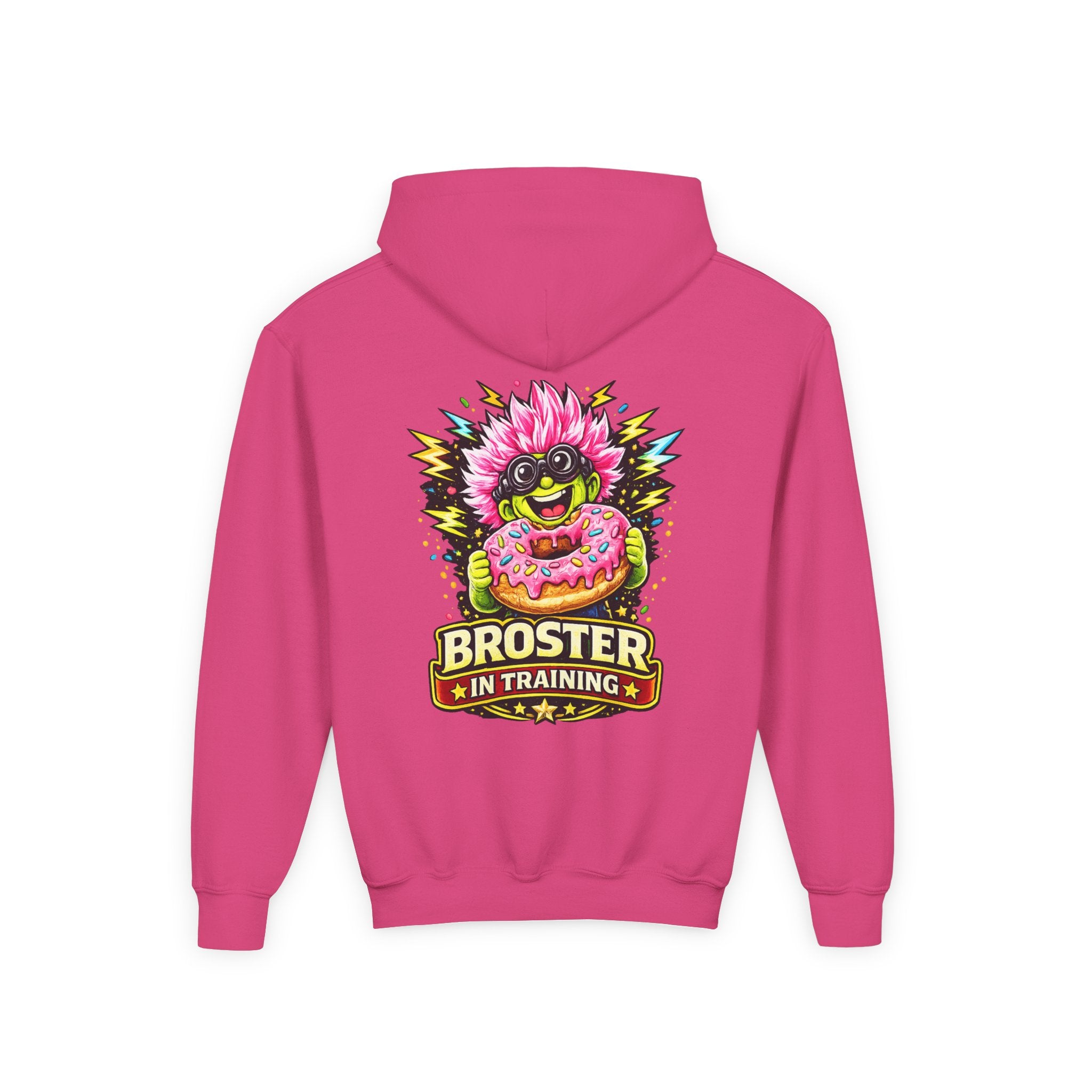 "Broster in Training" Colorful Donut Monster Youth Hoodie