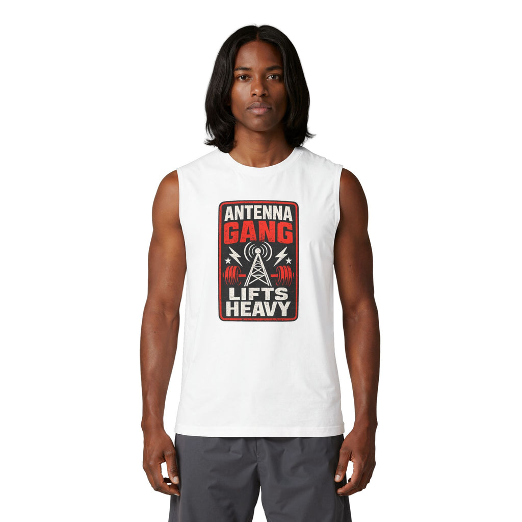Antenna Gang 'Lifts Heavy' Radio Tower Muscle Shirt