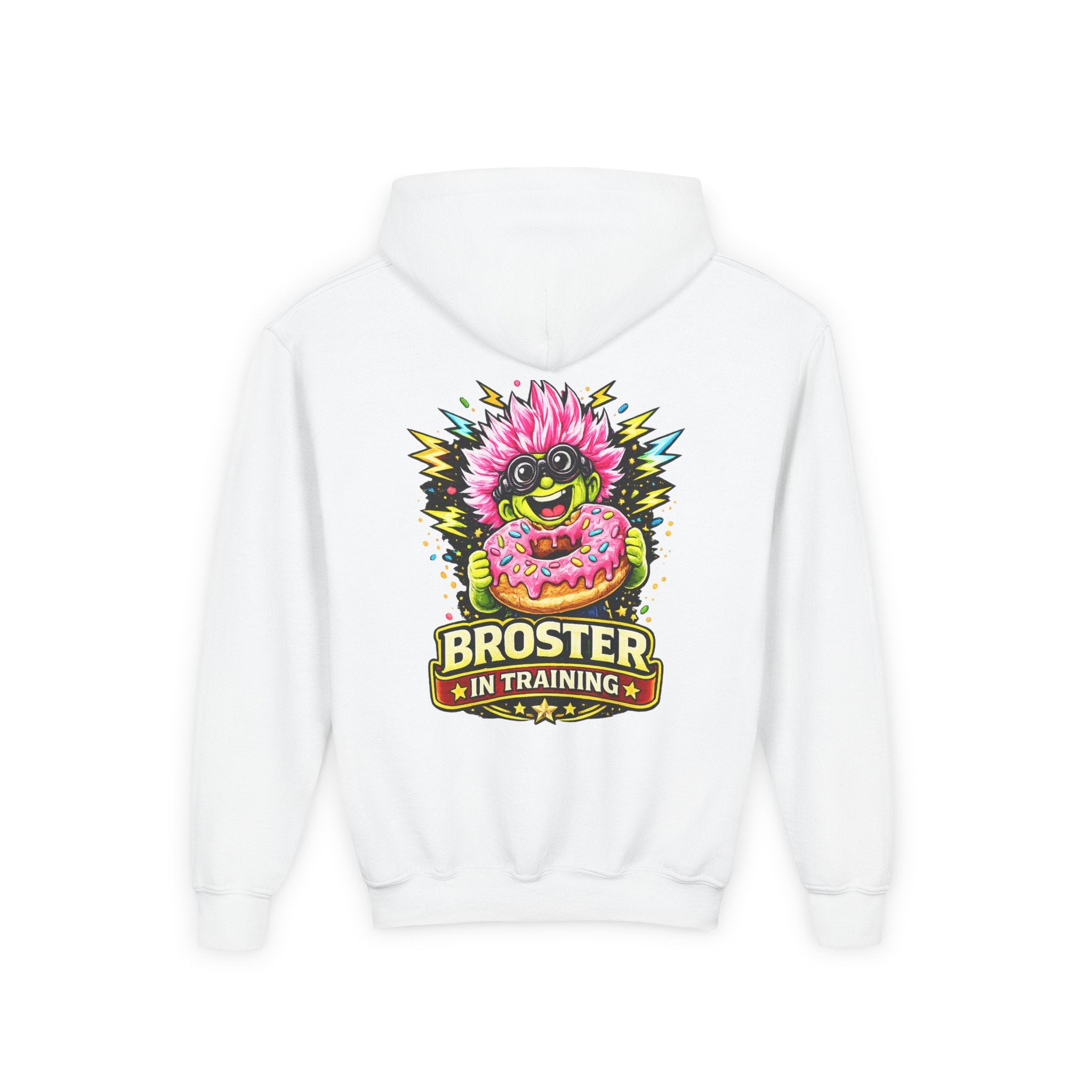 "Broster in Training" Colorful Donut Monster Youth Hoodie