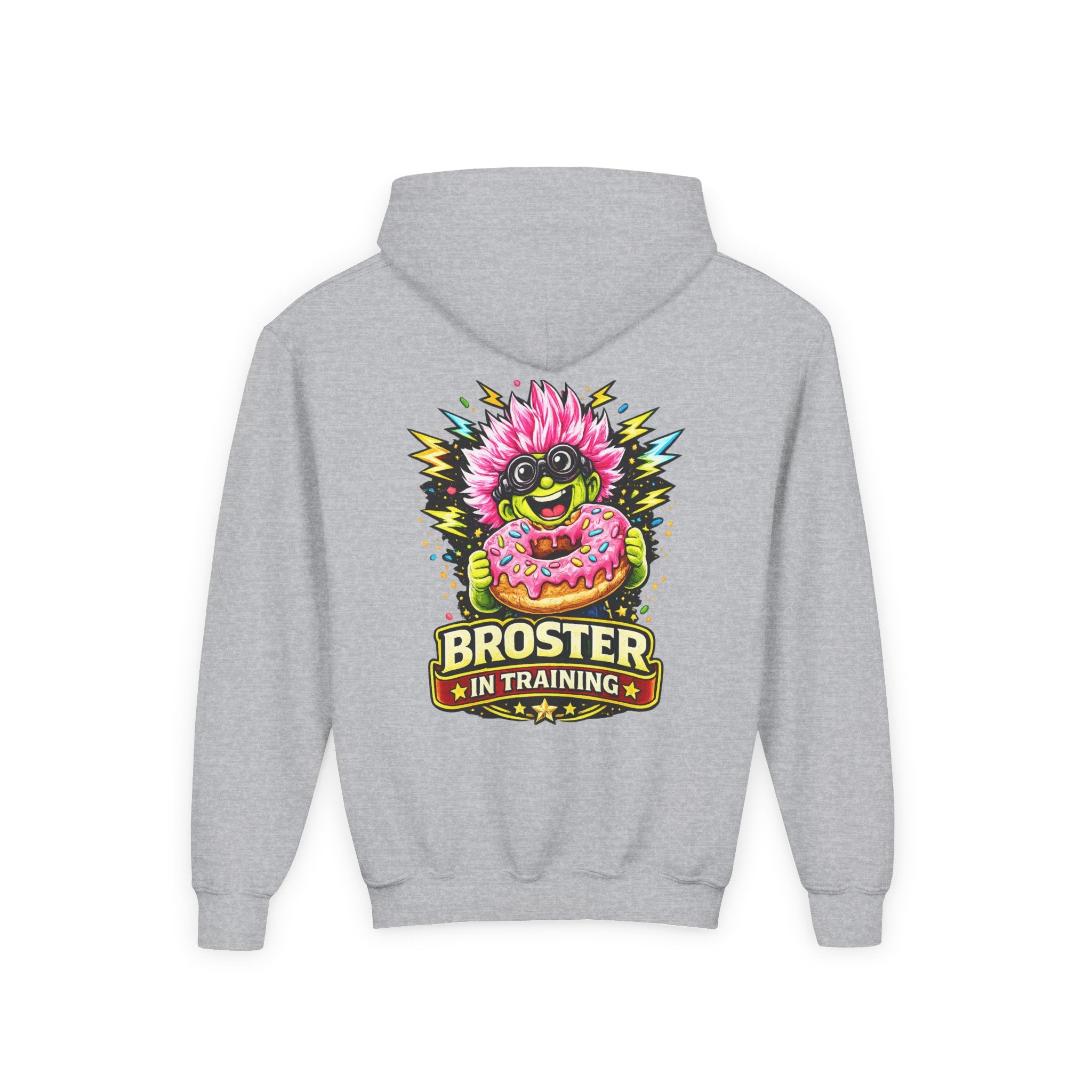 "Broster in Training" Colorful Donut Monster Youth Hoodie