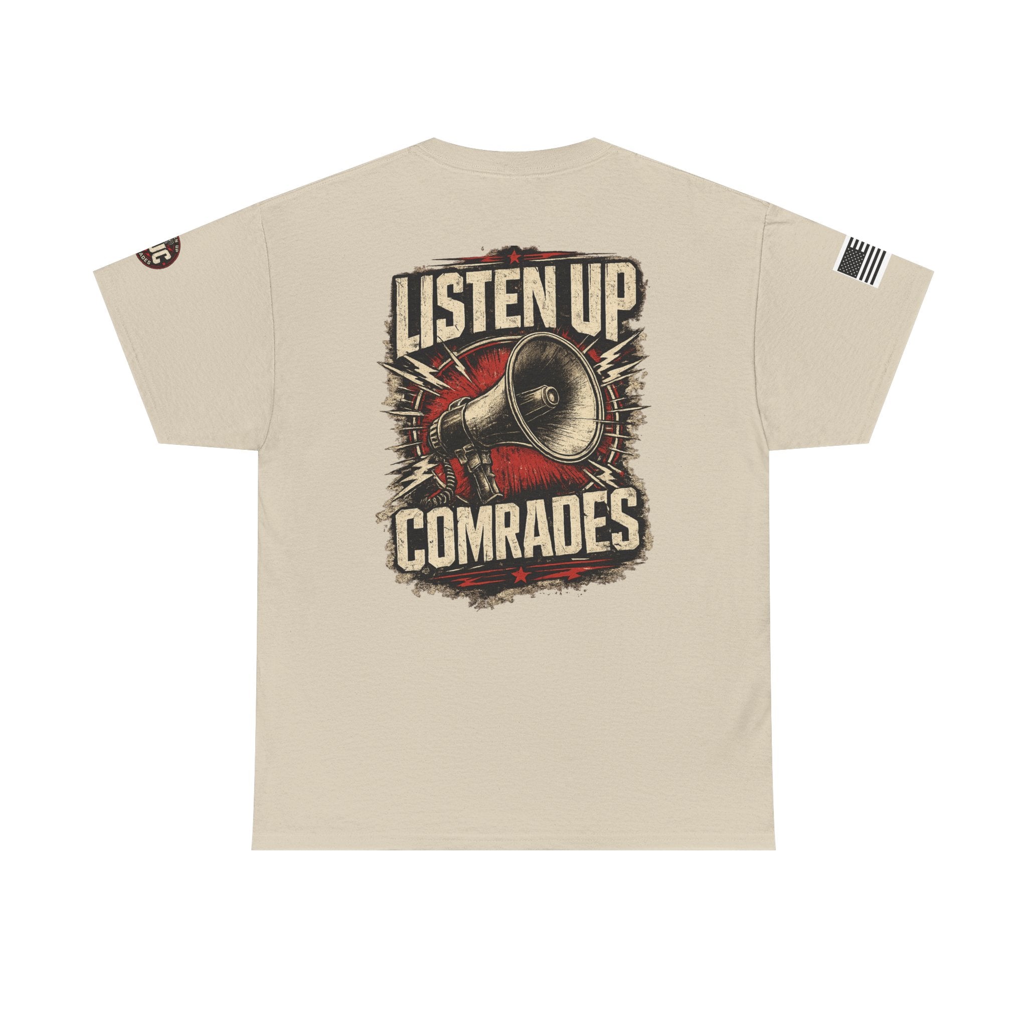 Listen Up Comrades Megaphone Graphic Tee