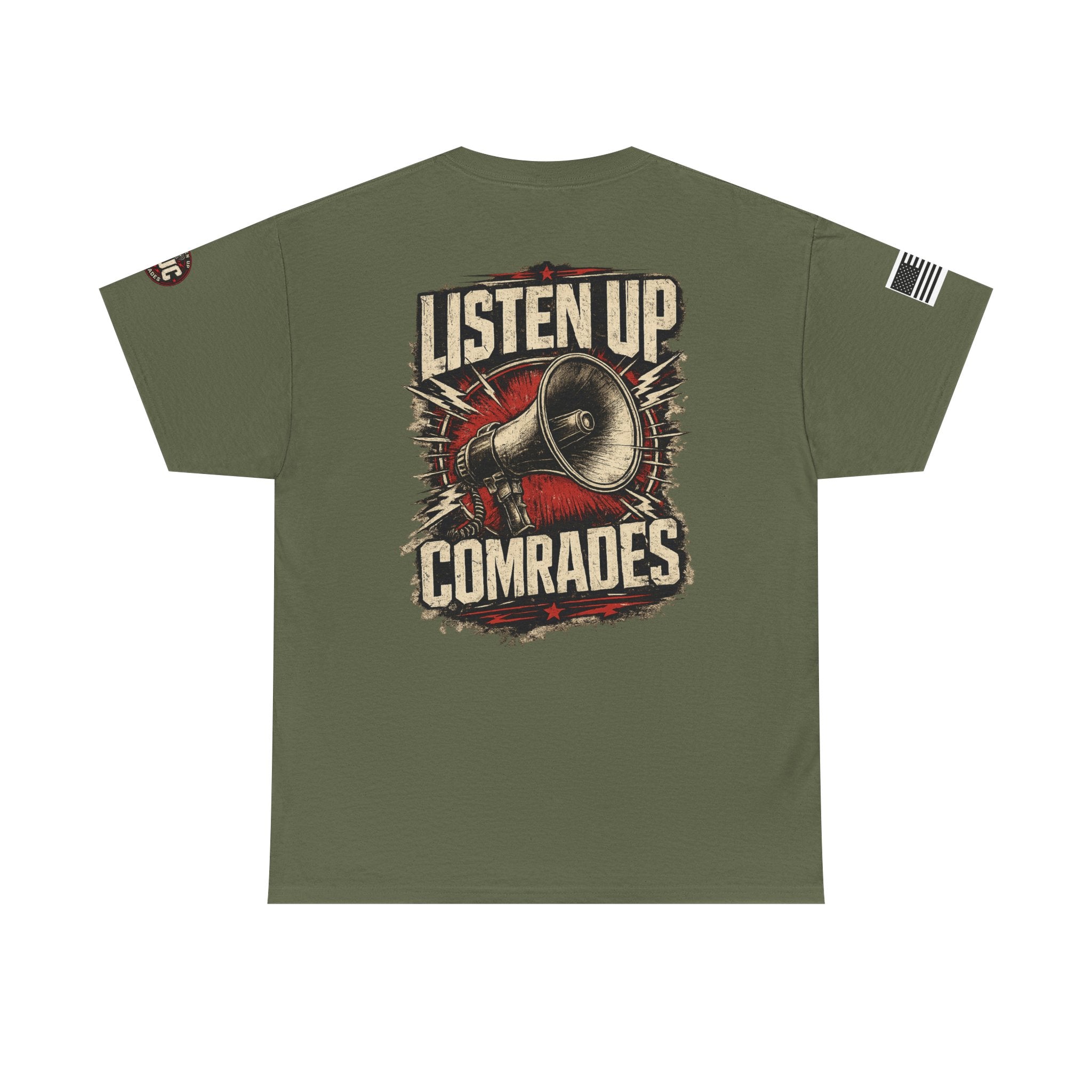 Listen Up Comrades Megaphone Graphic Tee