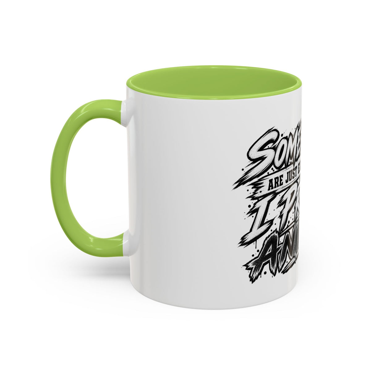 'I Prefer Animals' Accent Coffee Mug